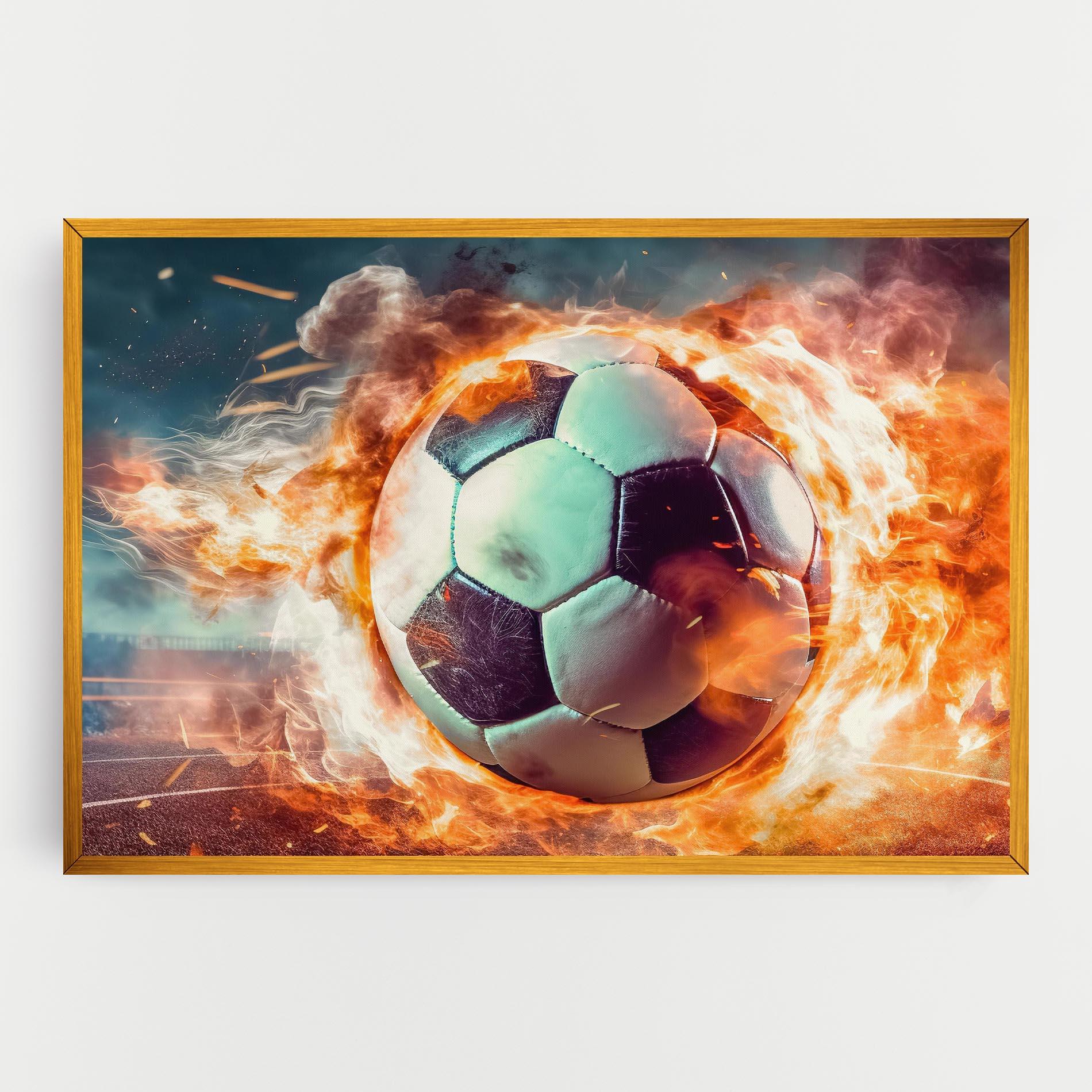 Leinwandbild Football Explosion mockup 0