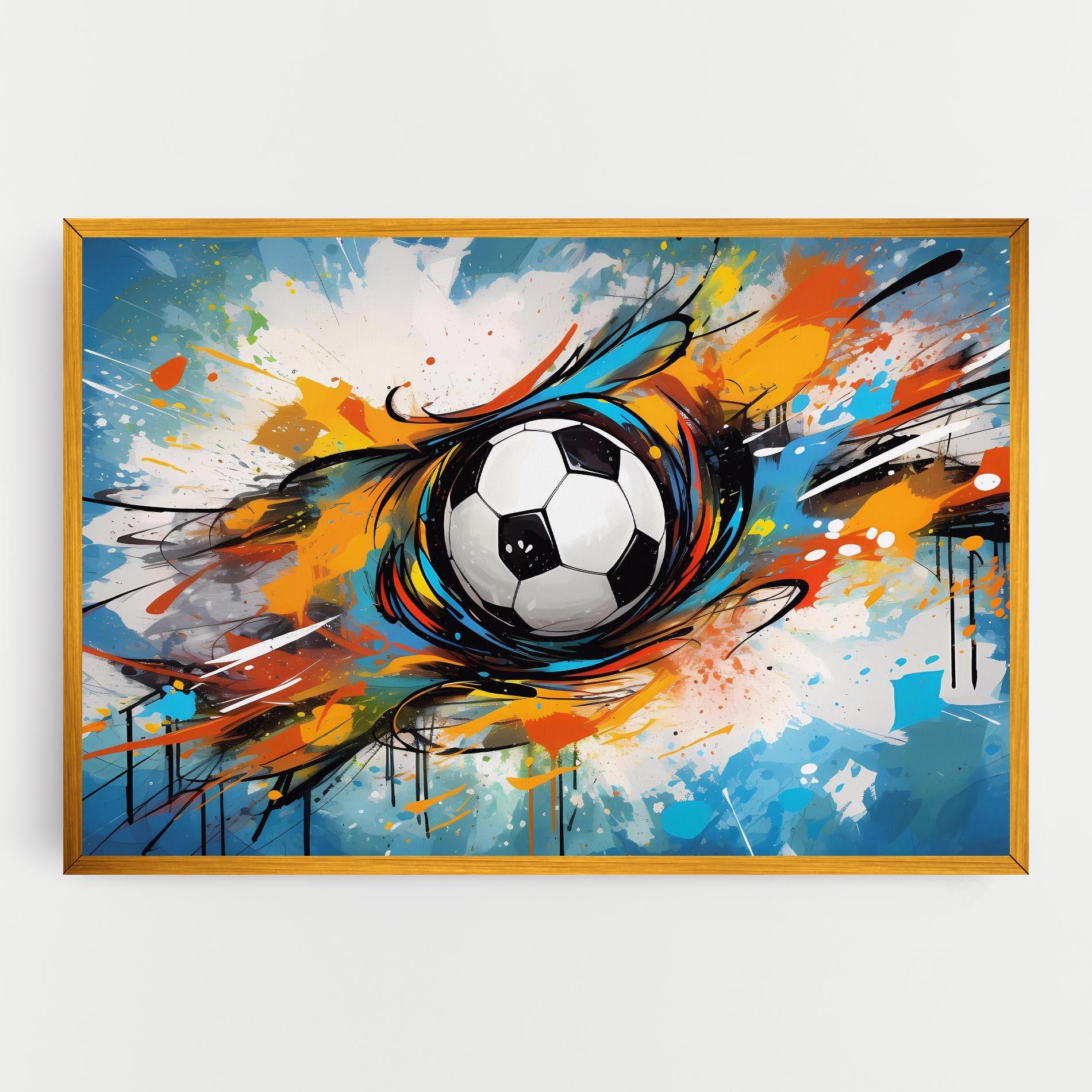 Leinwandbild Football Flight Graffiti mockup 0