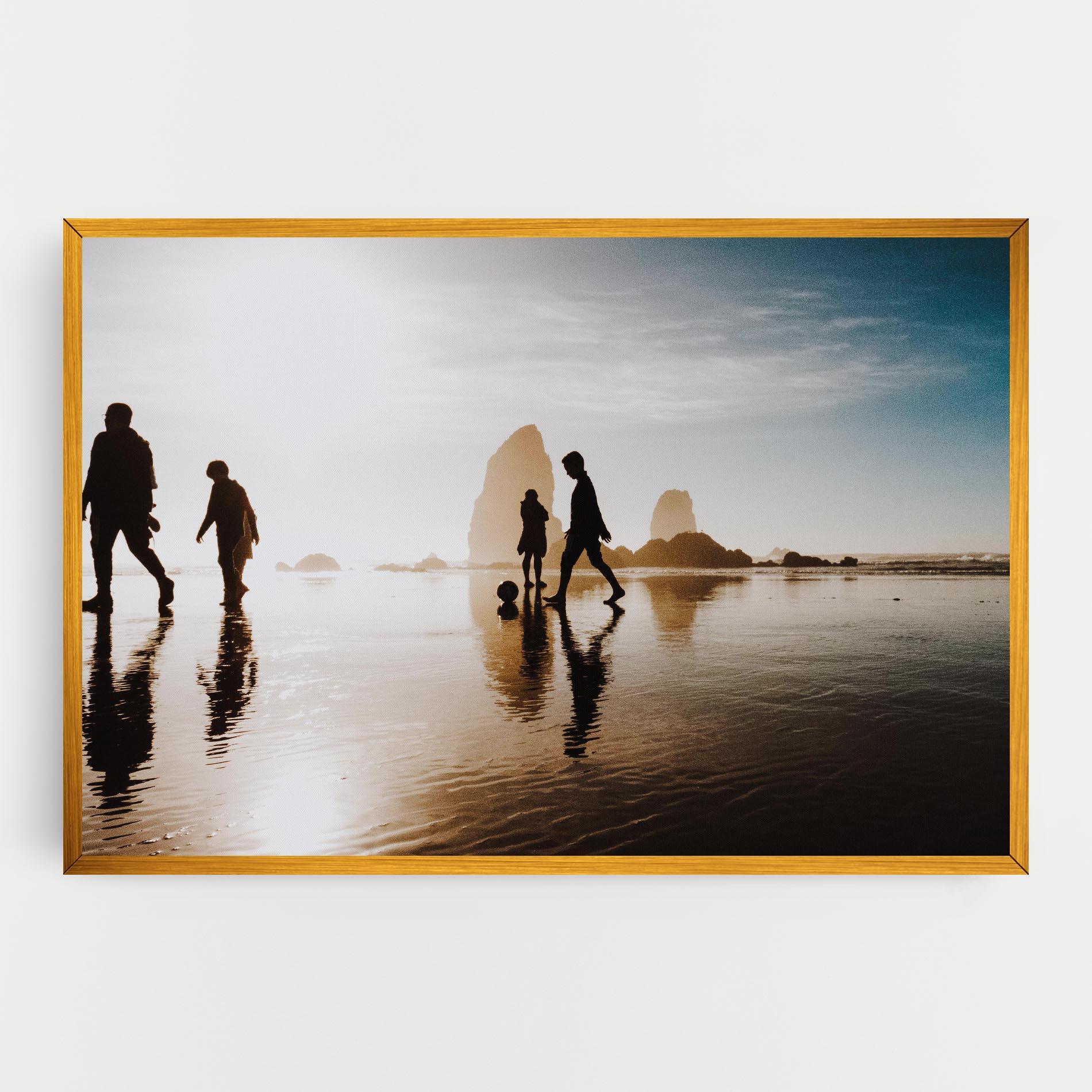 Leinwandbild Football On Water mockup 0