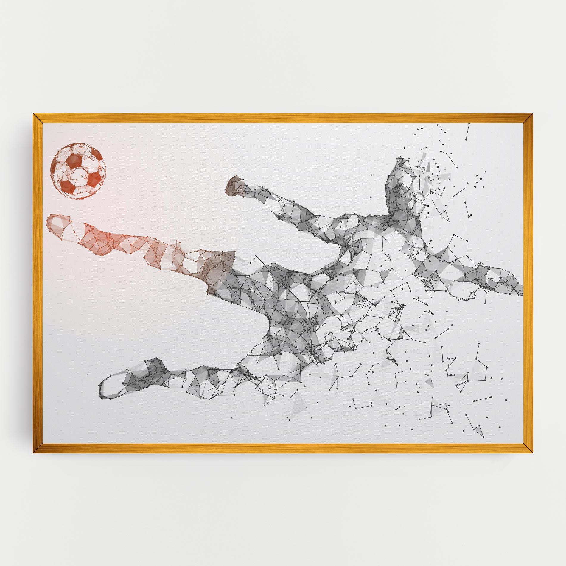 Leinwandbild Football Orange Ball mockup 0