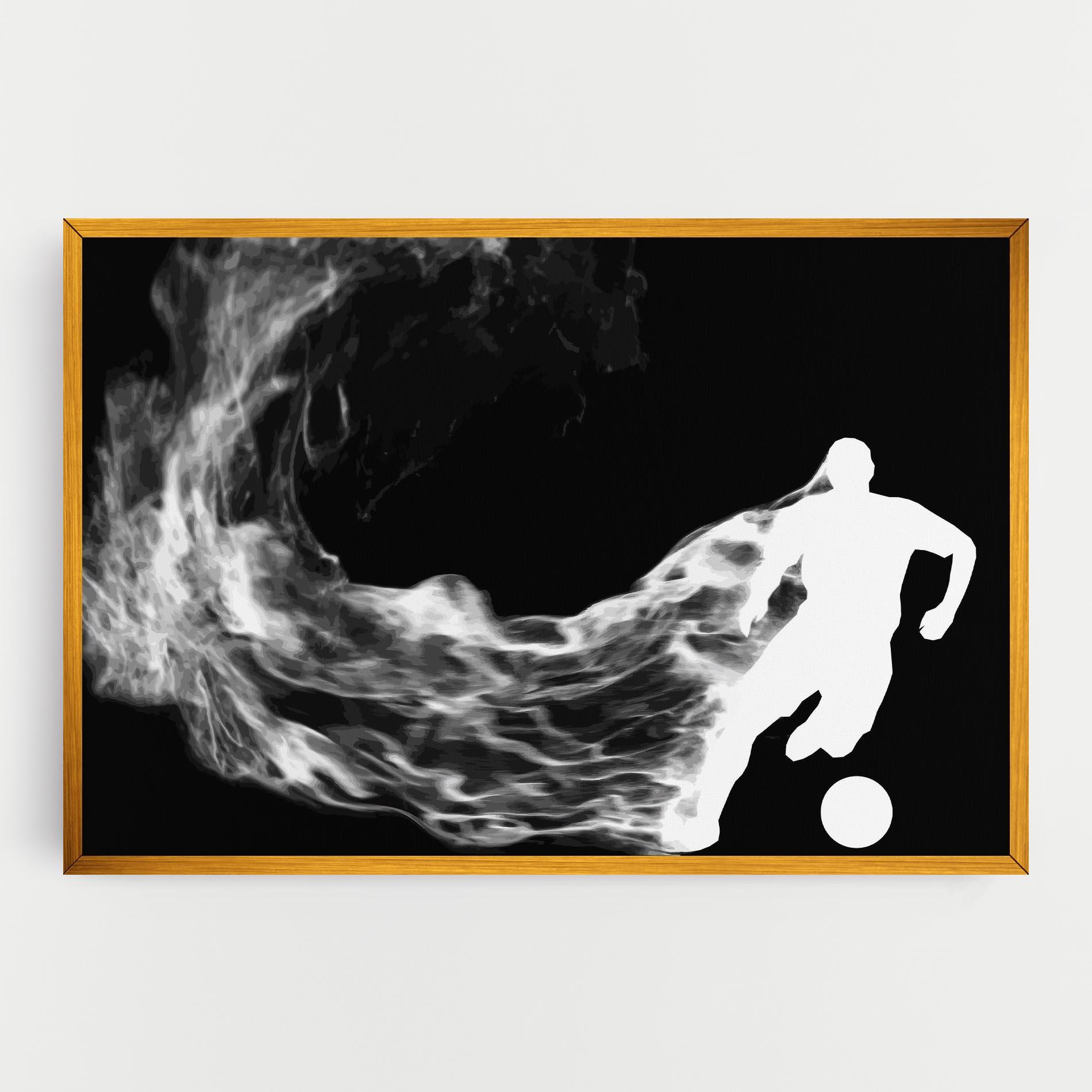 Leinwandbild Football White Smoke mockup 0