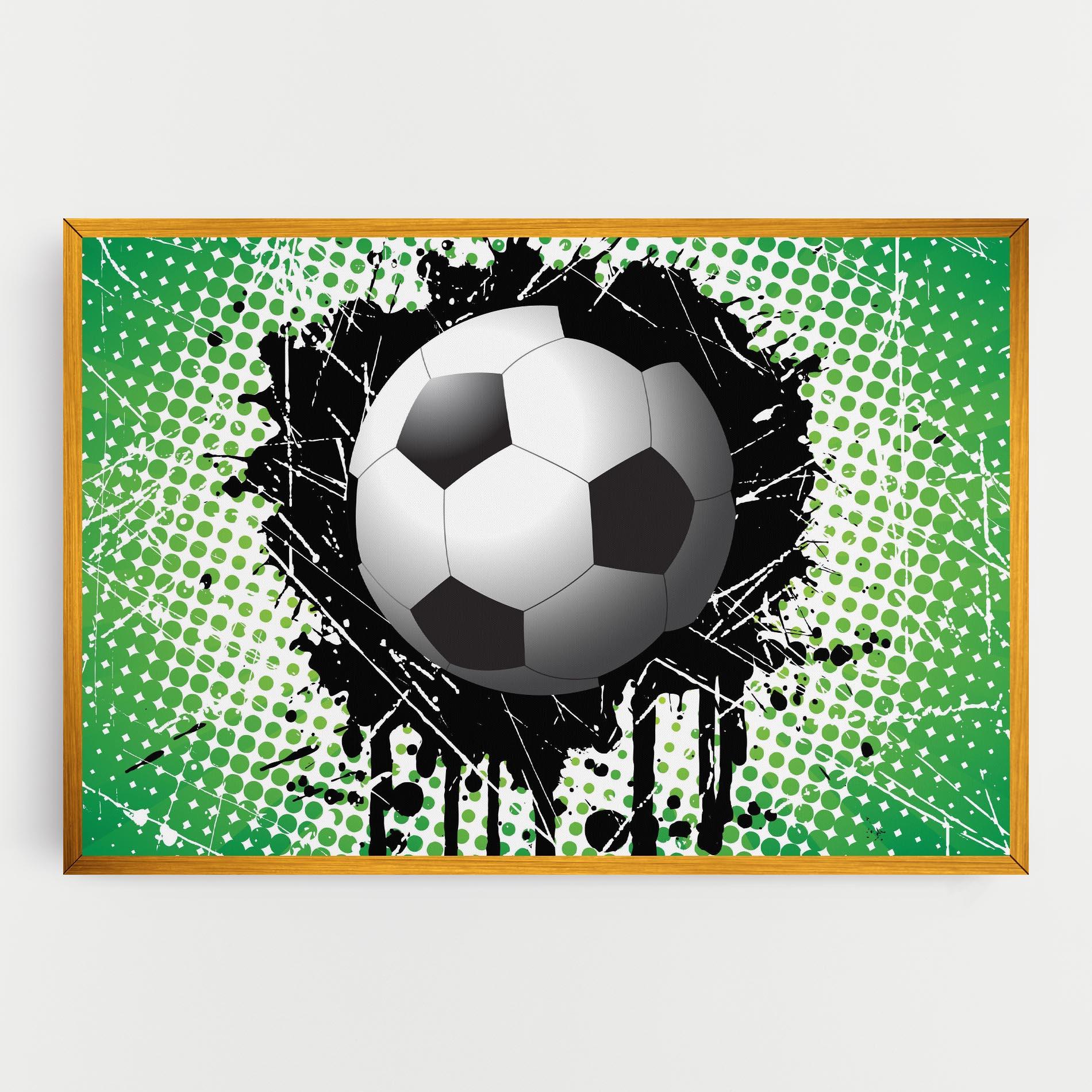 Leinwandbild Green Black Football mockup 0