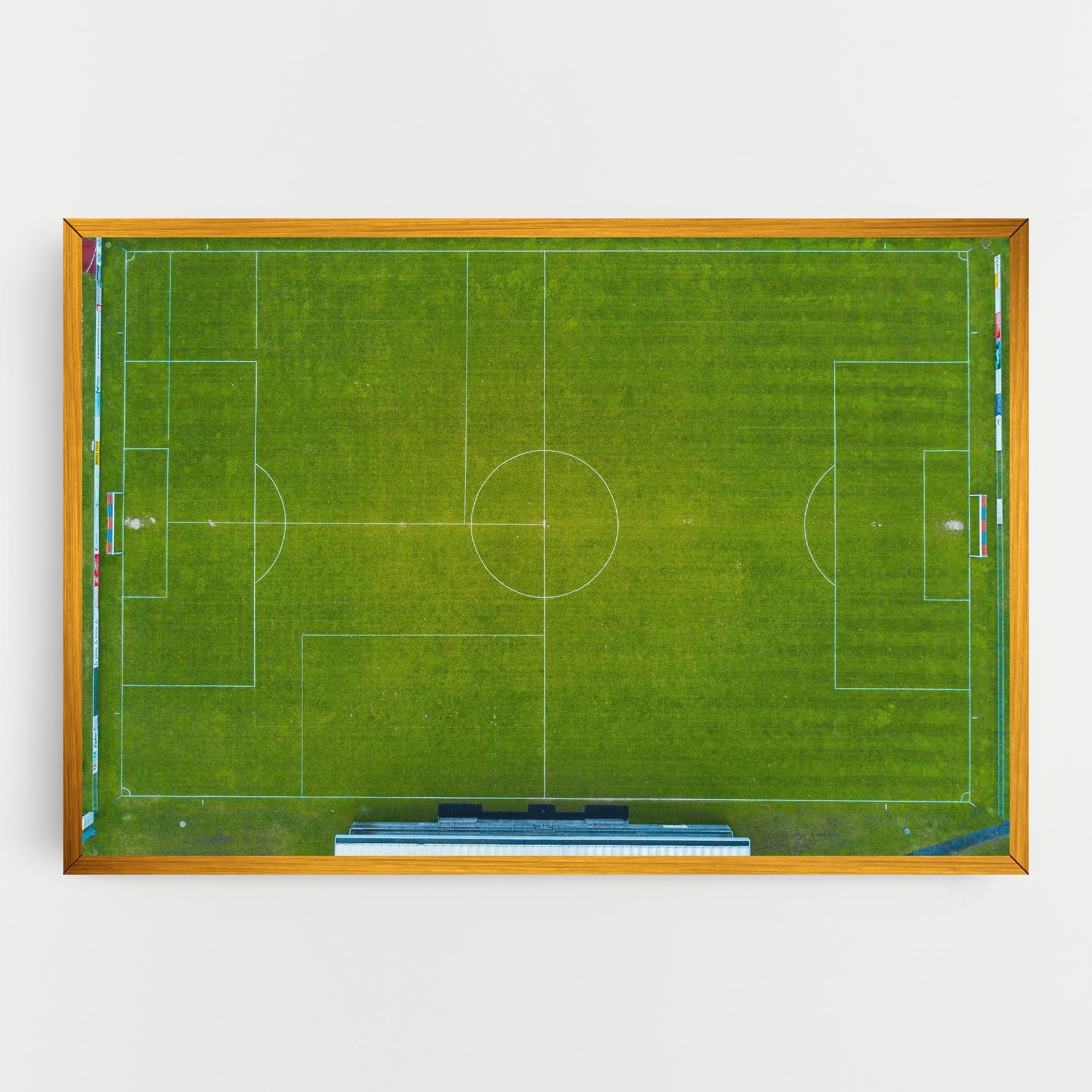 Leinwandbild Green Football Field mockup 0