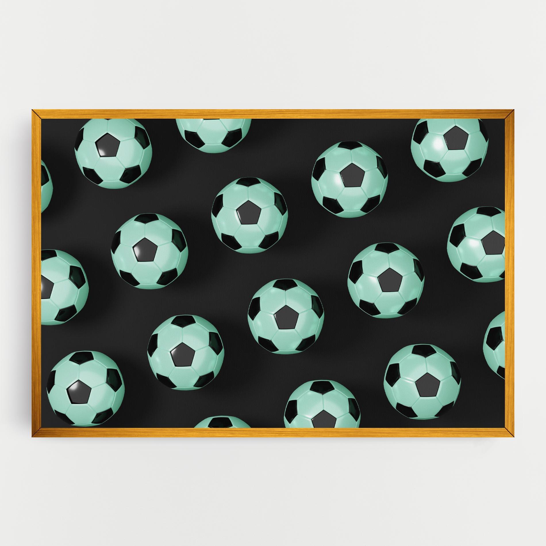 Leinwandbild Green Light Football mockup 0