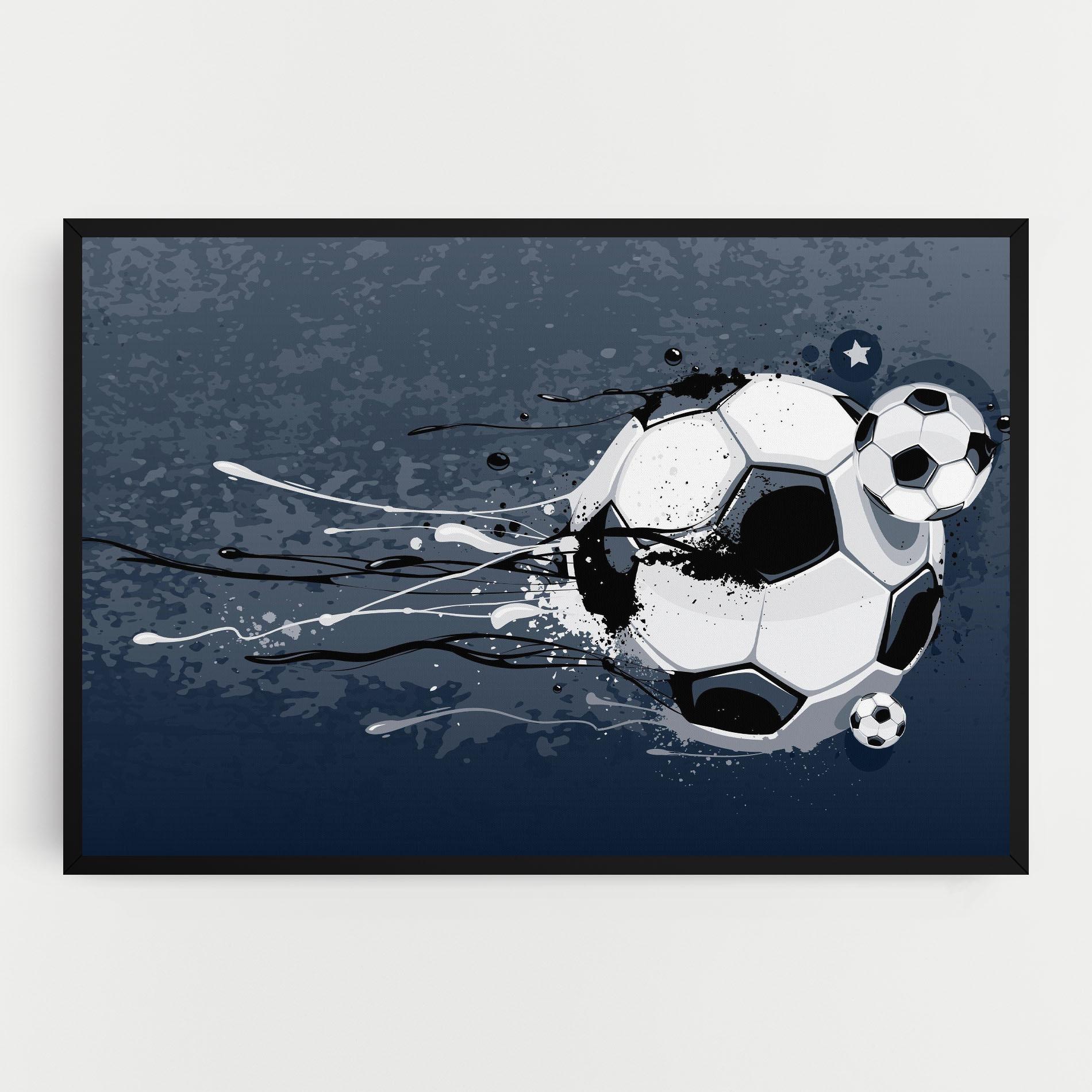 Leinwandbild Blue Football mockup 0