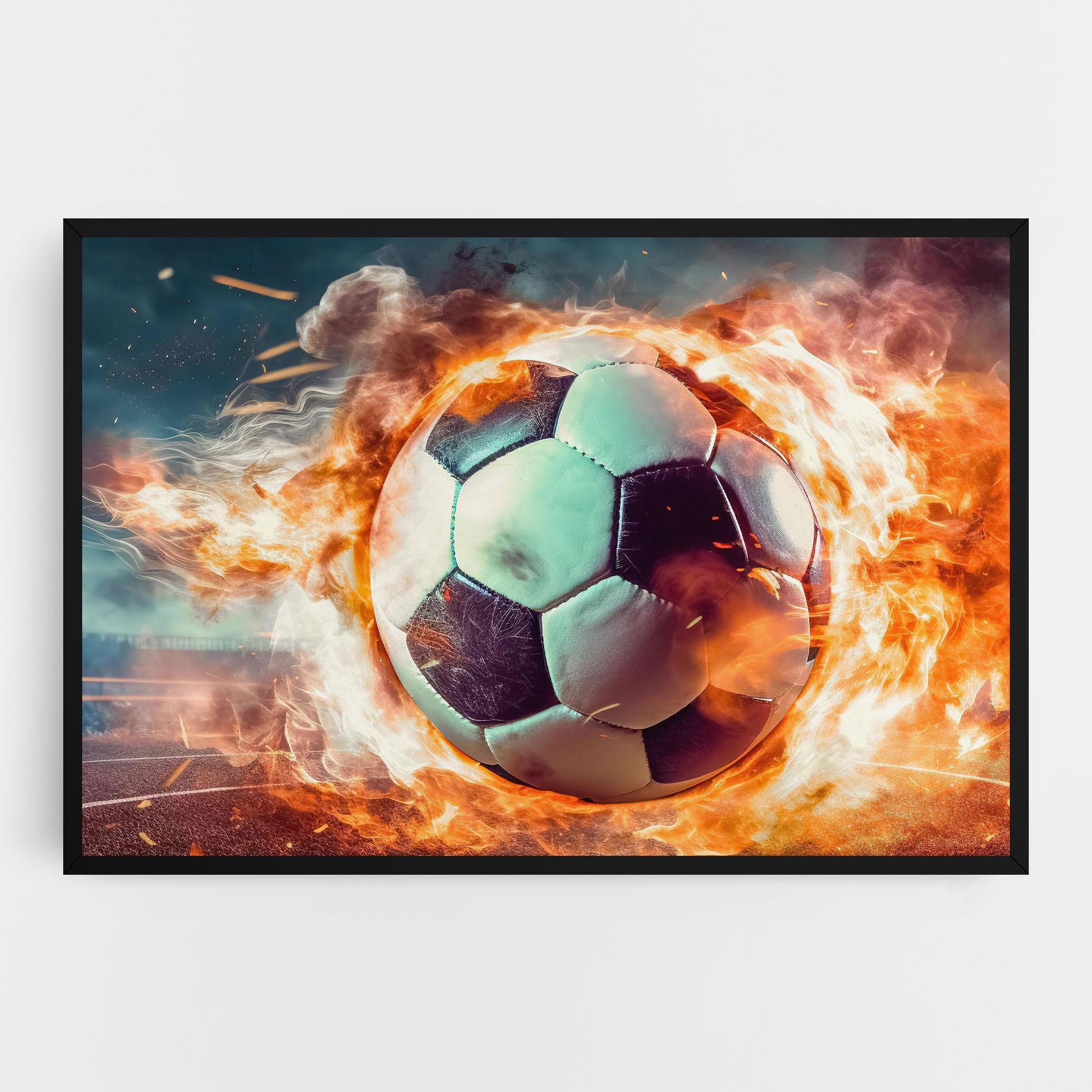 Leinwandbild Football Explosion mockup 0