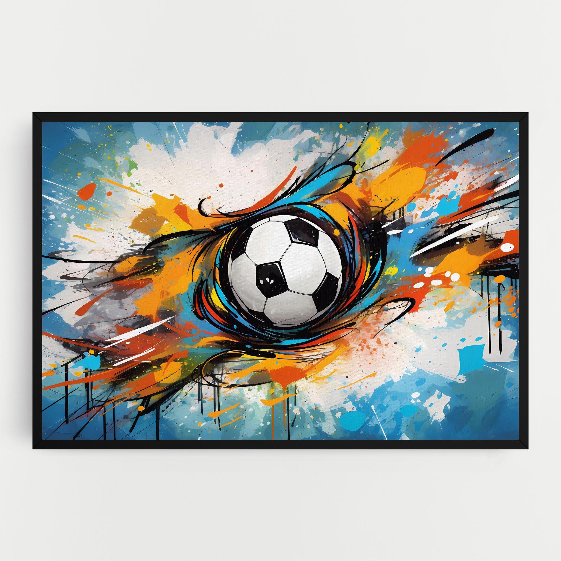 Leinwandbild Football Flight Graffiti mockup 0