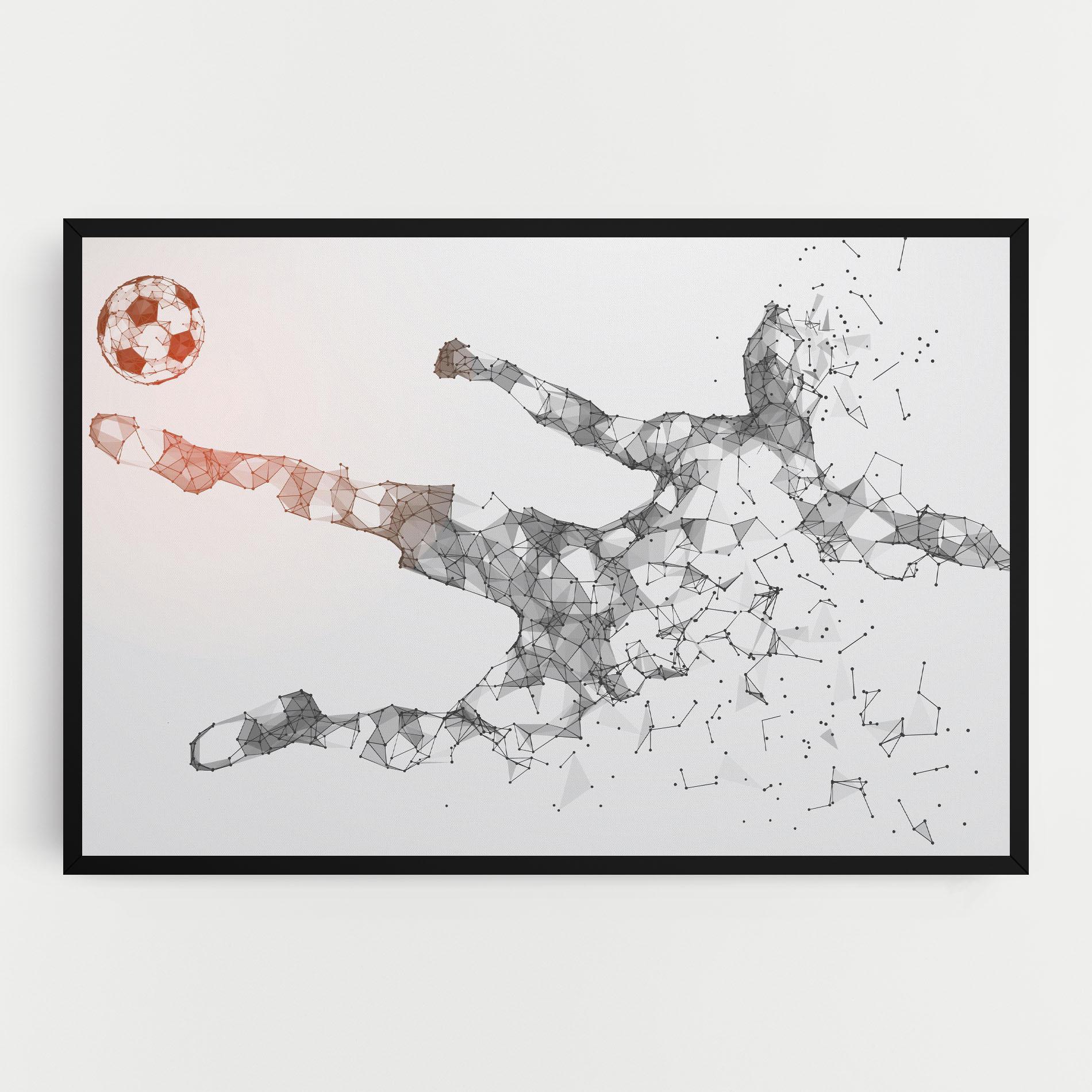 Leinwandbild Football Orange Ball mockup 0