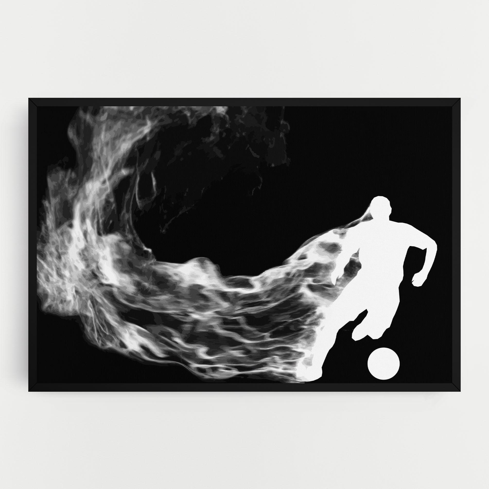 Leinwandbild Football White Smoke mockup 0