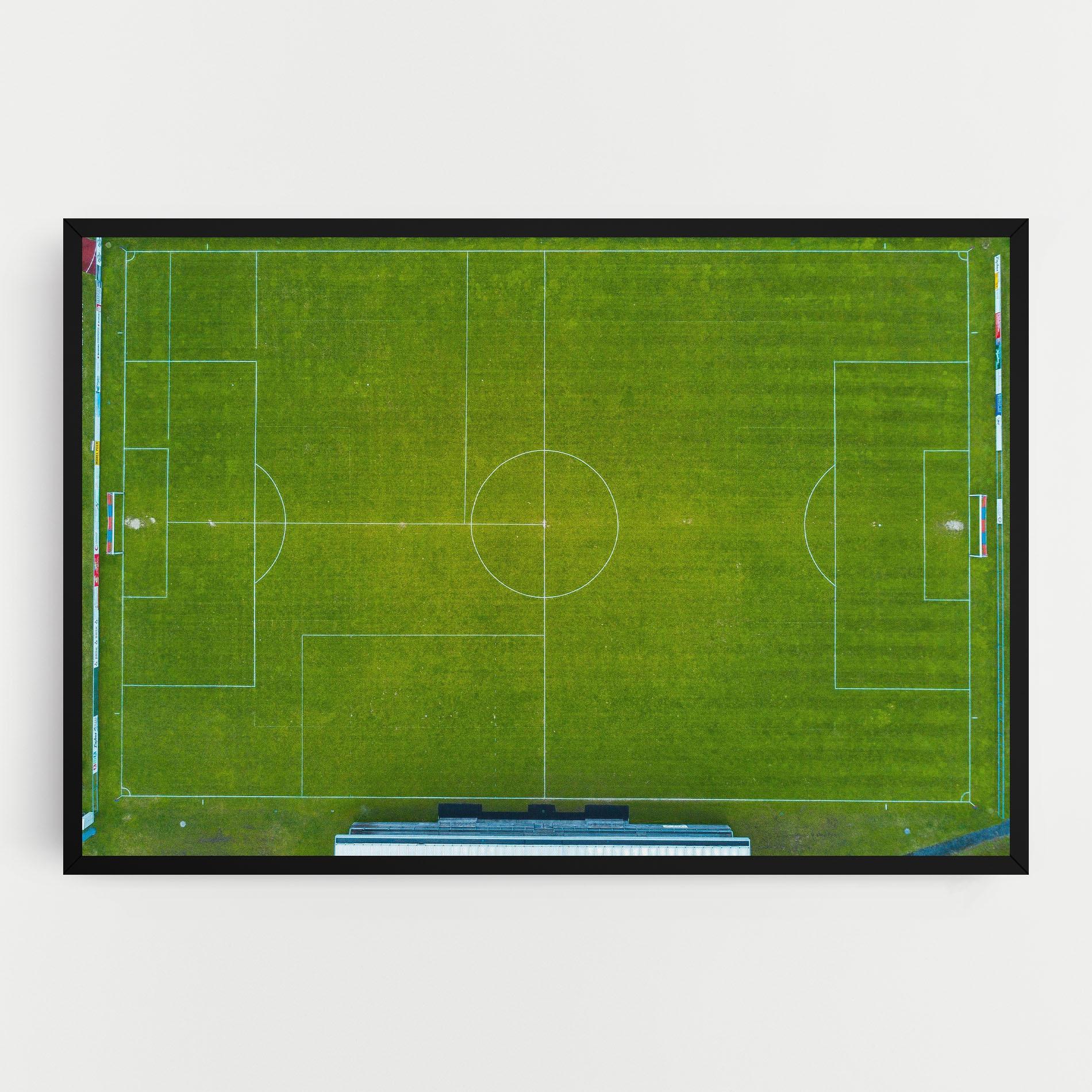 Leinwandbild Green Football Field mockup 0
