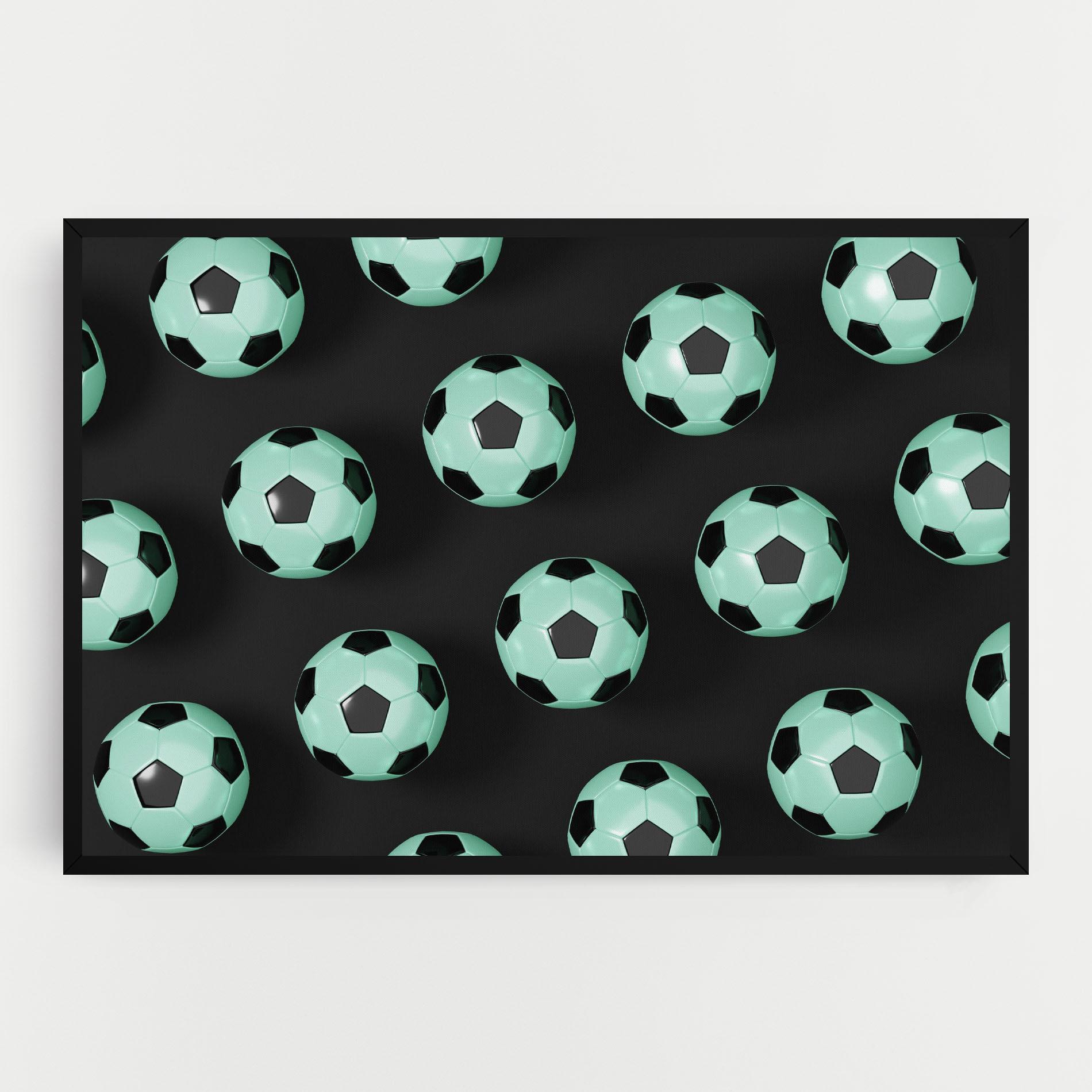Leinwandbild Green Light Football mockup 0