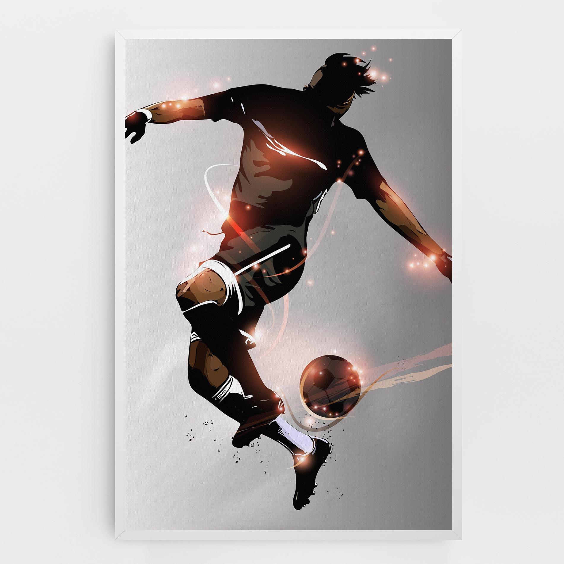 Leinwandbild Football Jump mockup 0