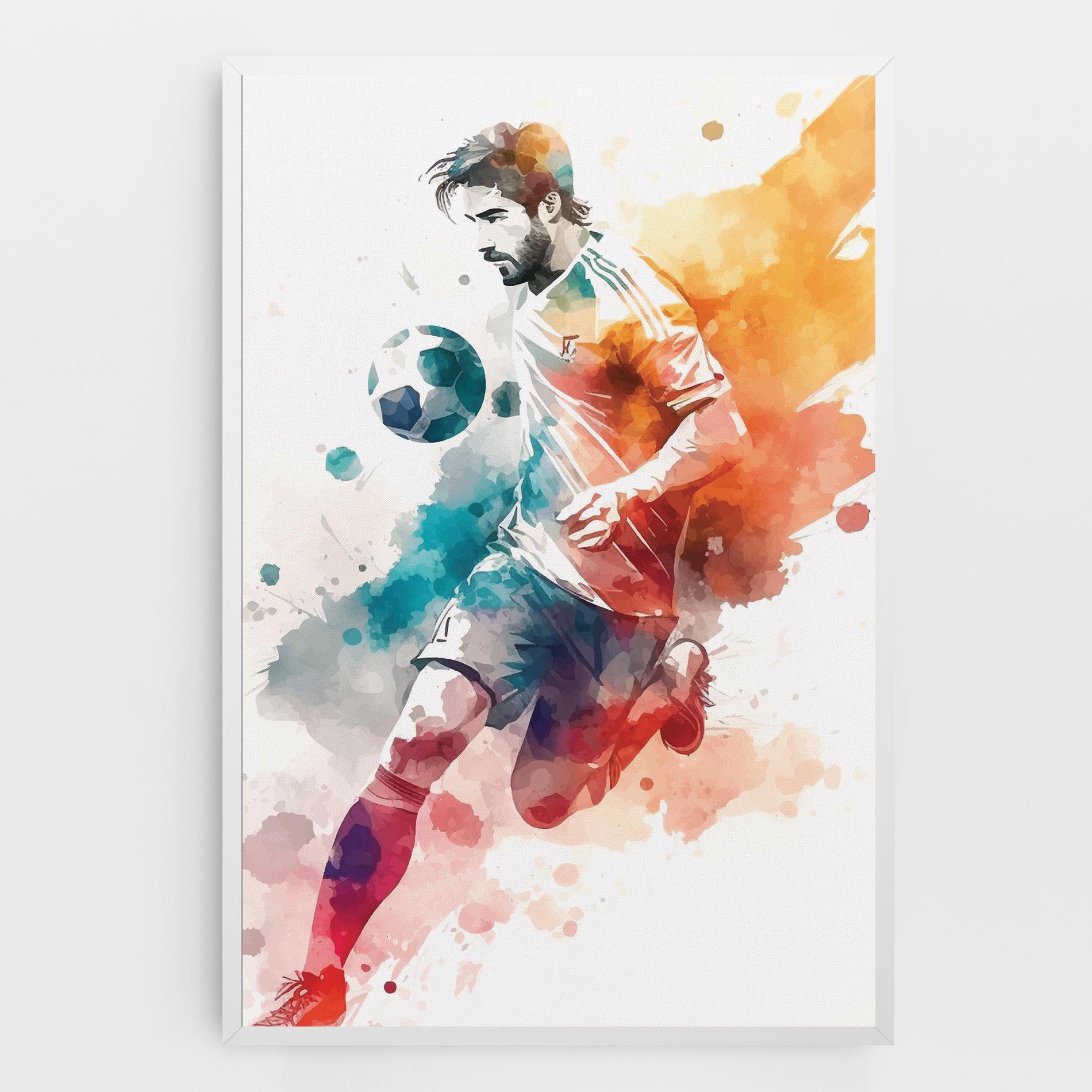 Leinwandbild Football Watercolor mockup 0