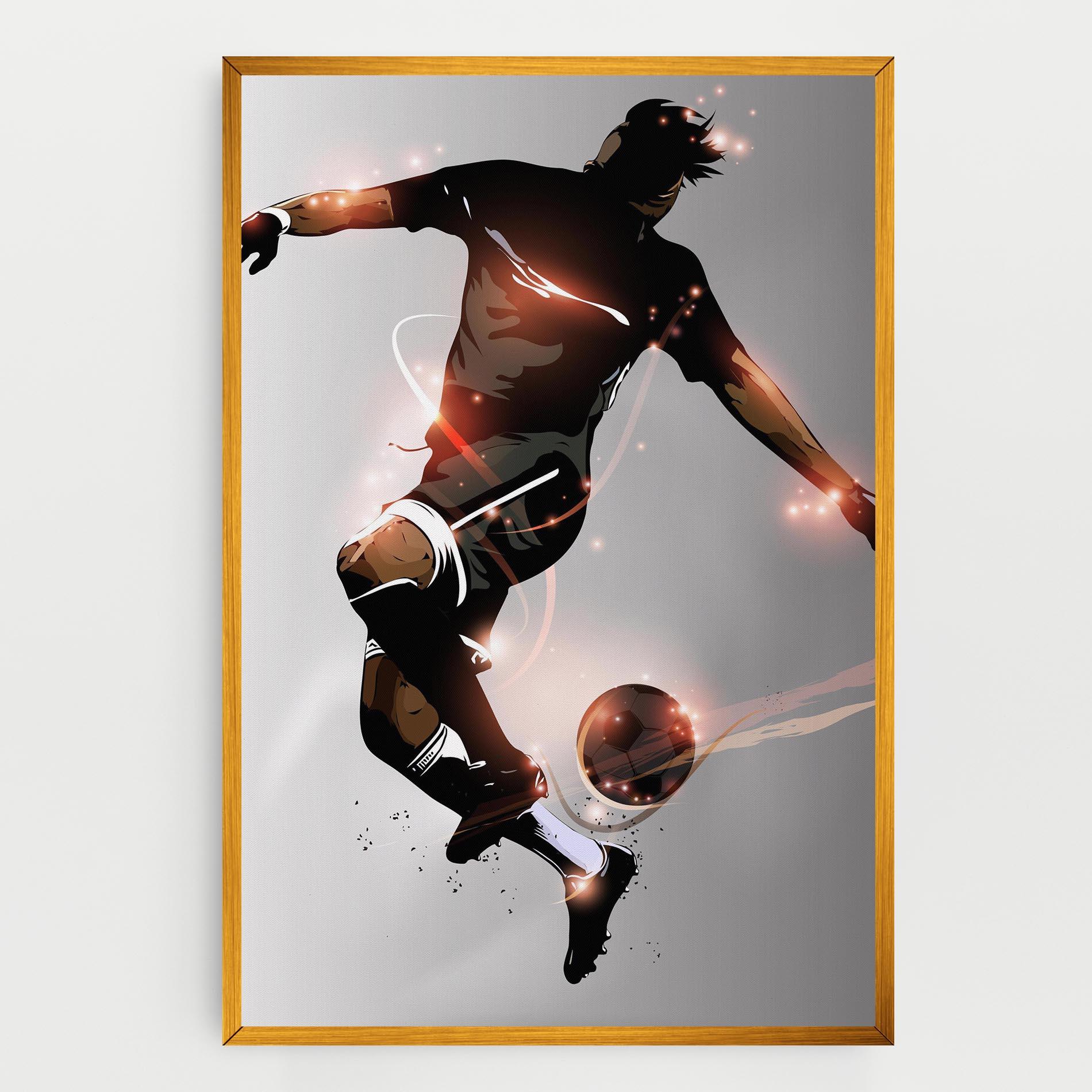 Leinwandbild Football Jump mockup 0