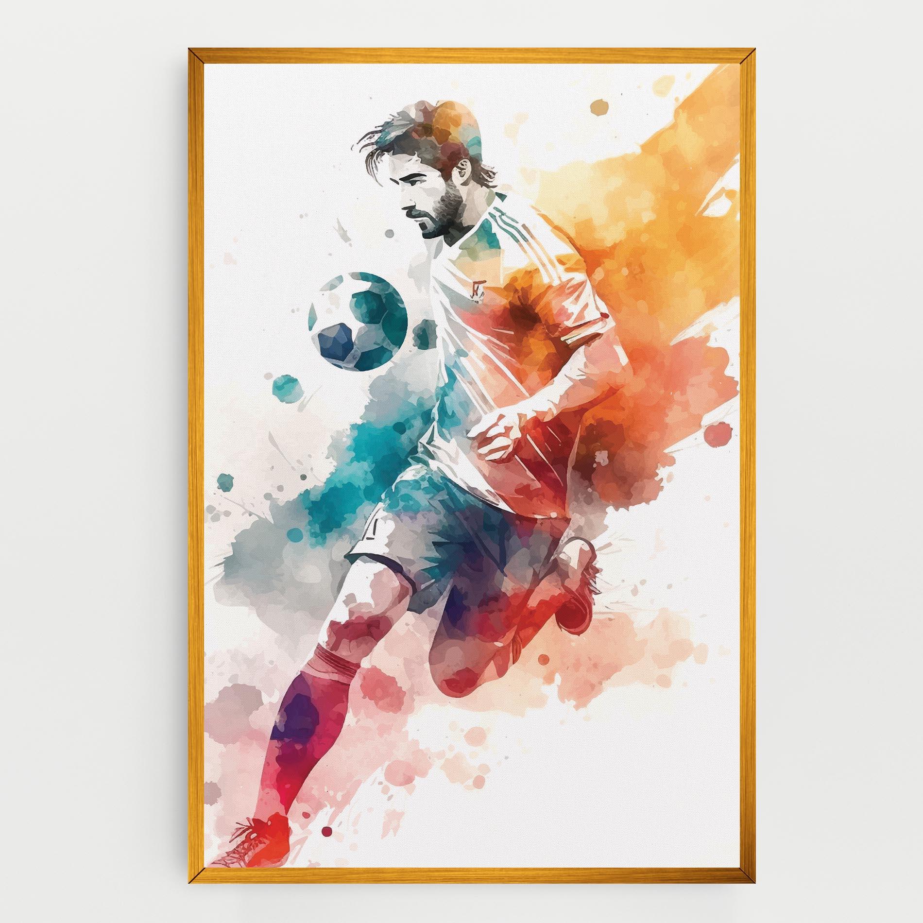 Leinwandbild Football Watercolor mockup 0