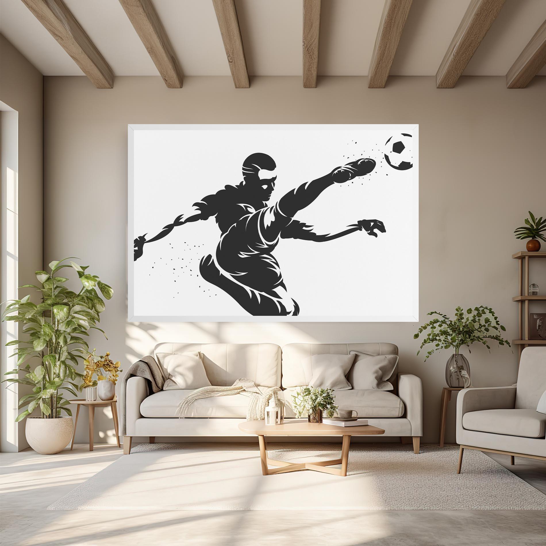 Leinwandbild Air Football mockup 6