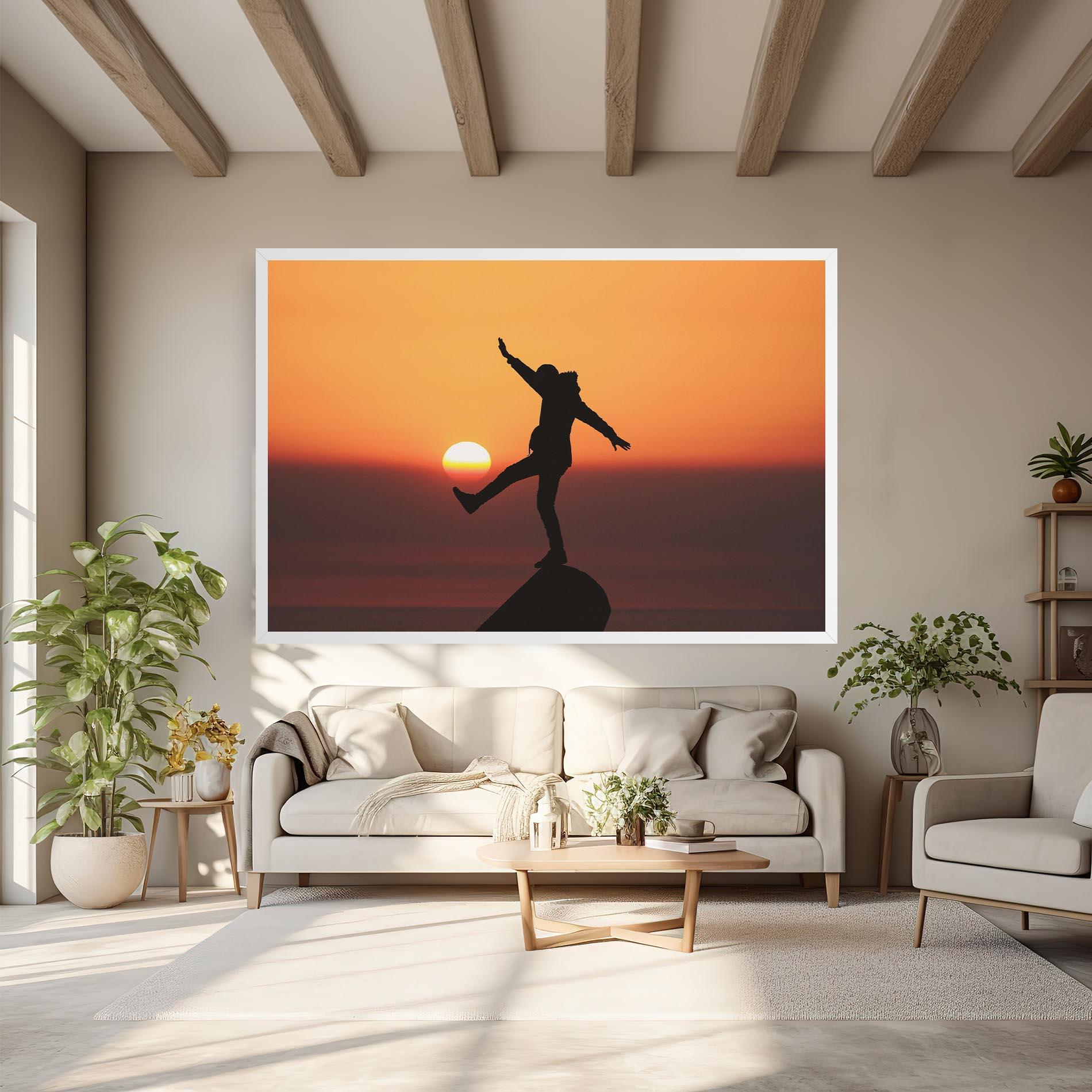 Leinwandbild Football With The Sun mockup 6