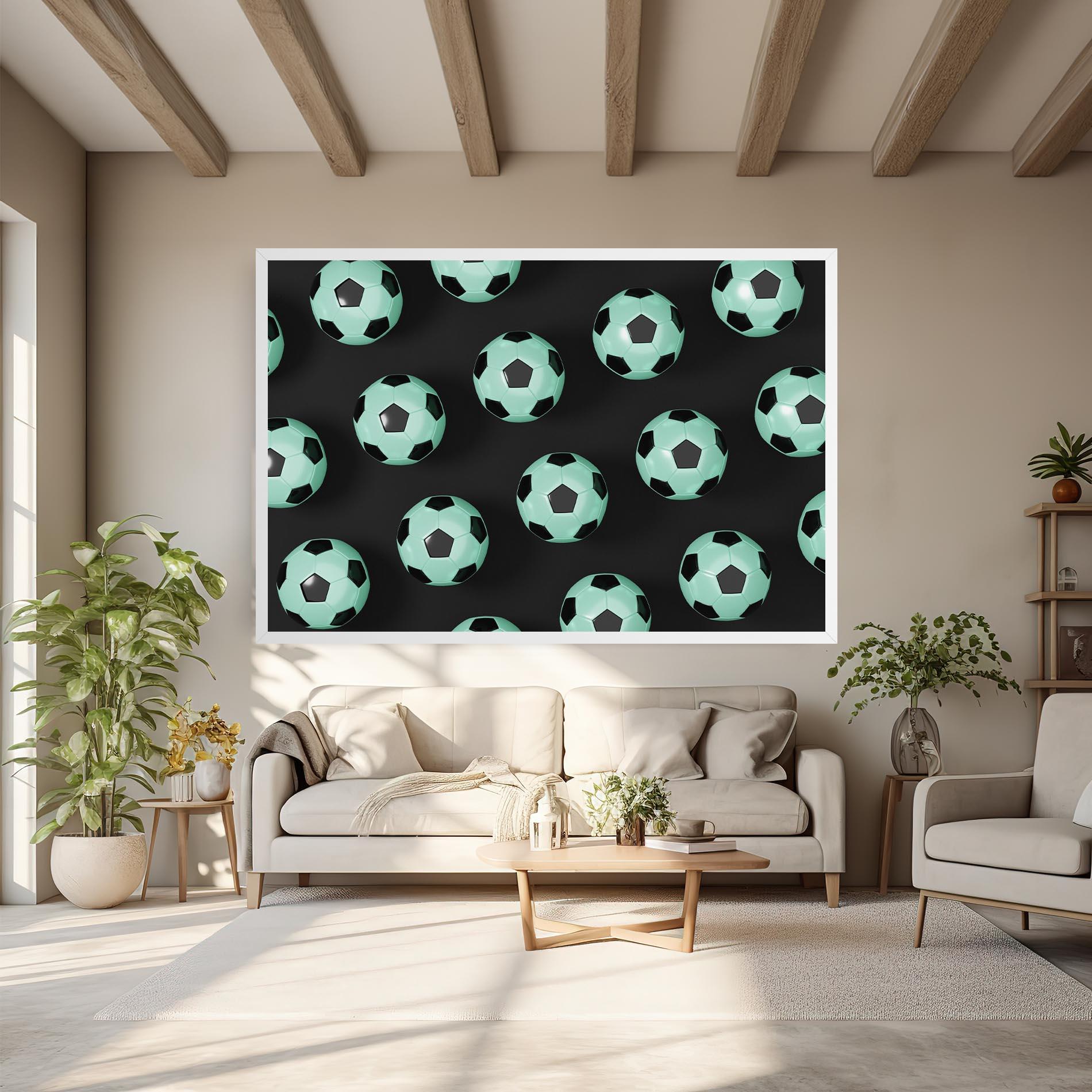 Leinwandbild Green Light Football mockup 6