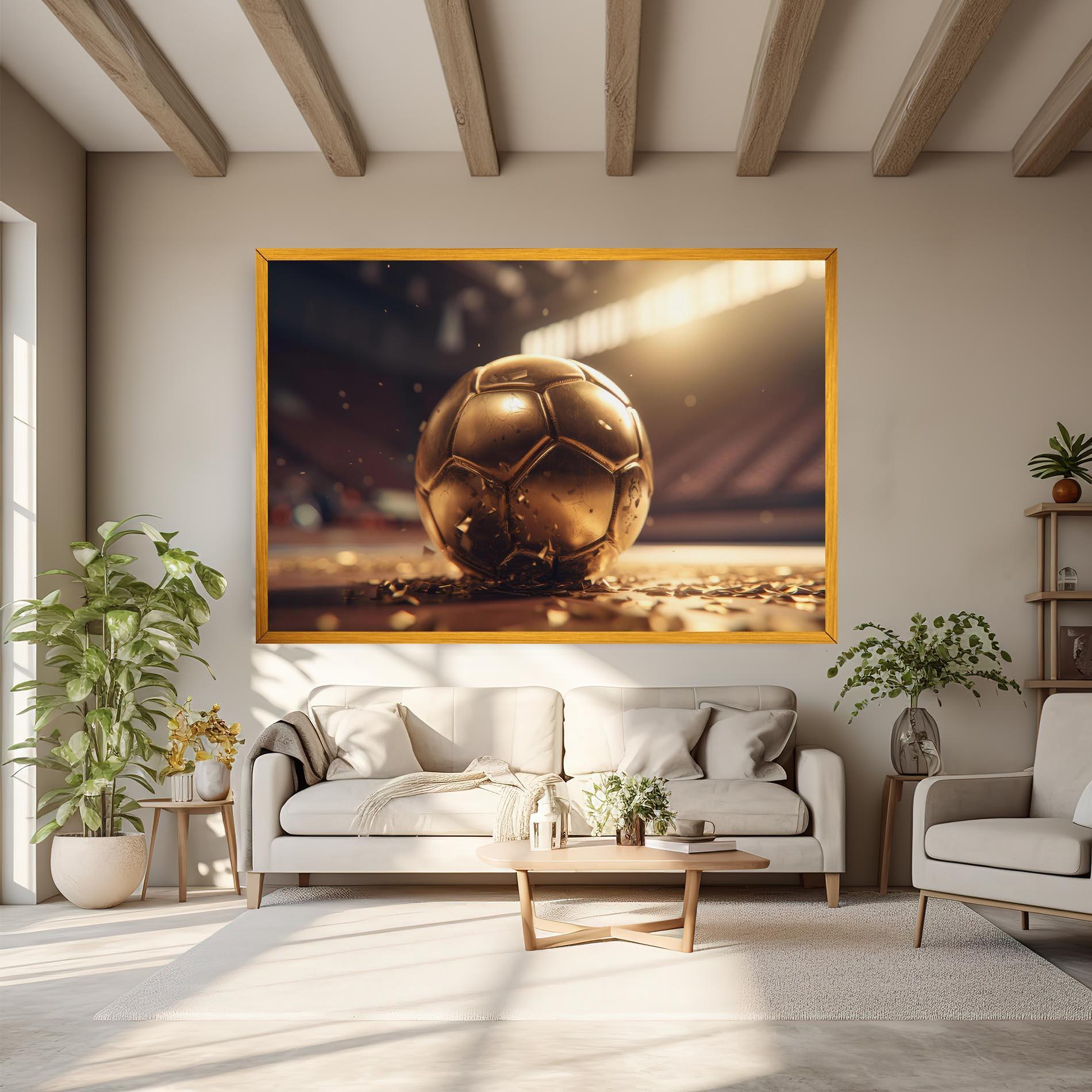 Leinwandbild Award For Football mockup 6