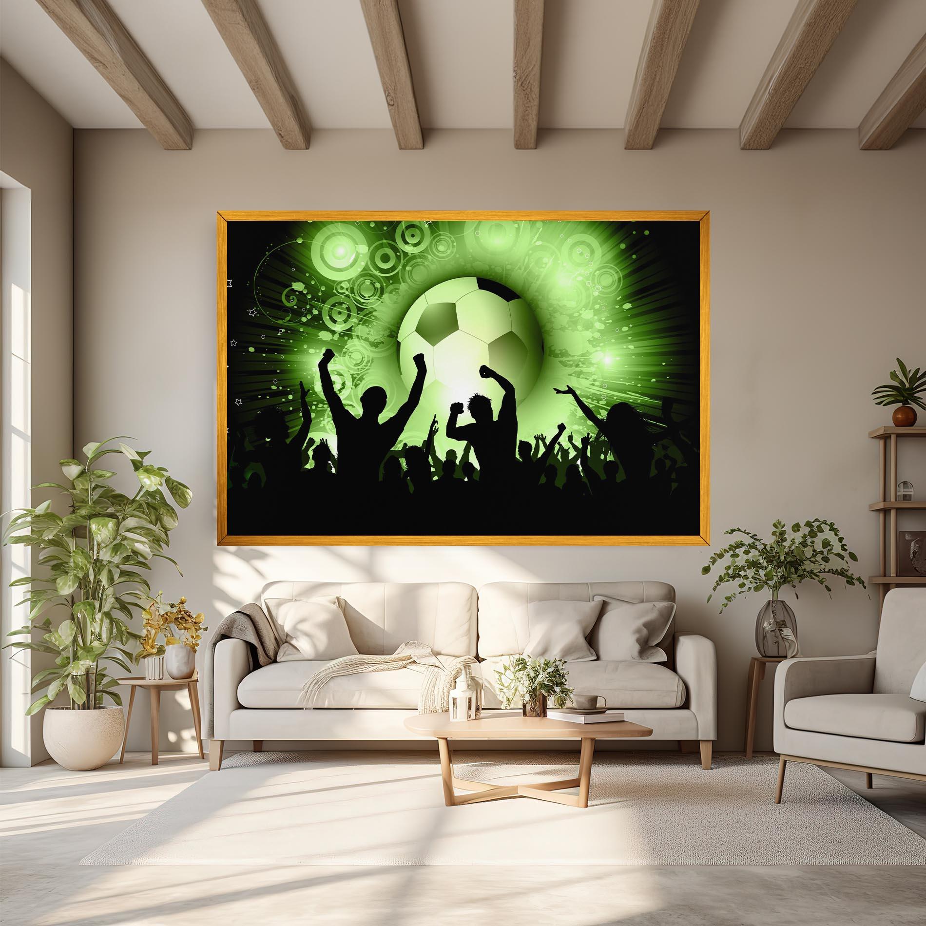 Leinwandbild Football Crowd mockup 6