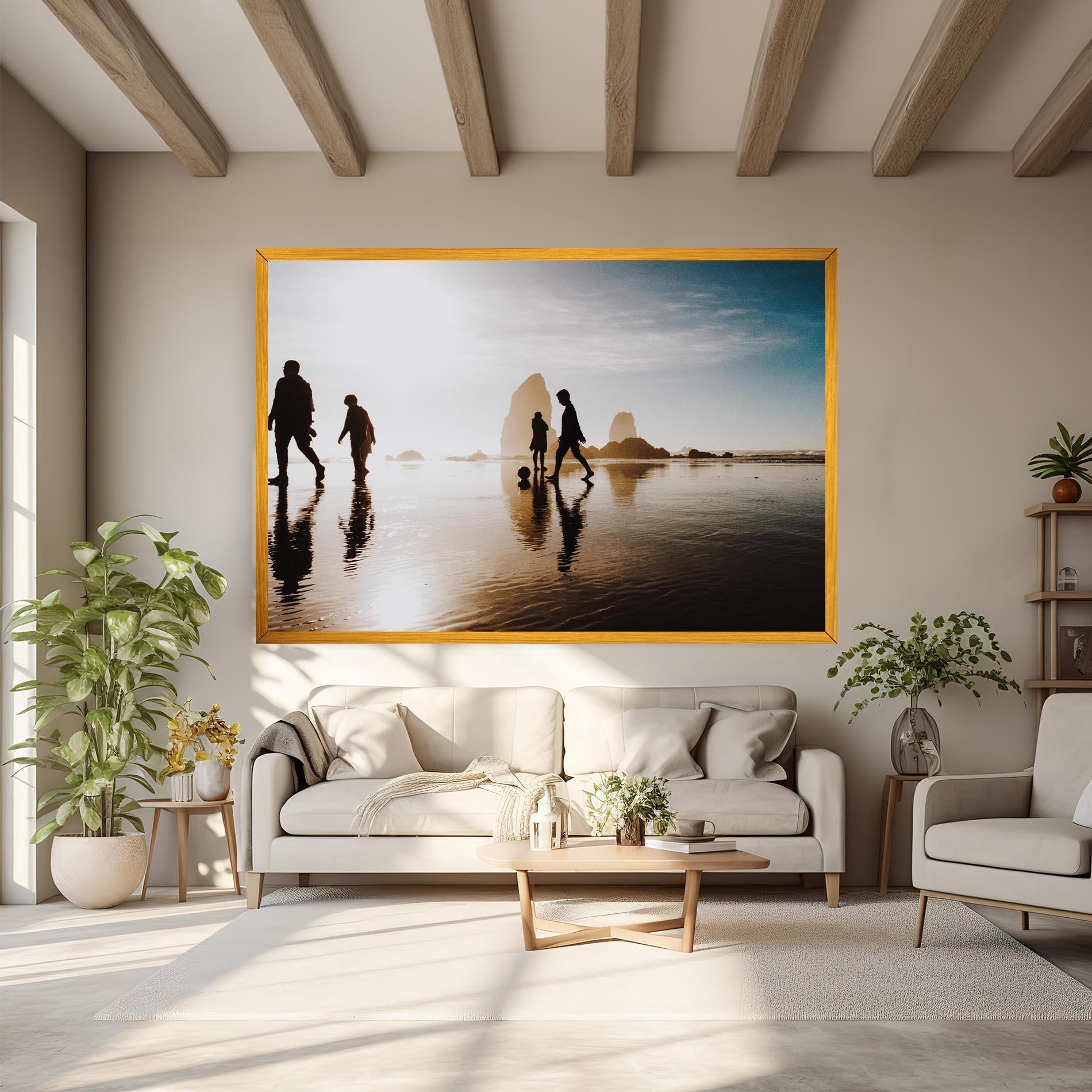 Leinwandbild Football On Water mockup 6