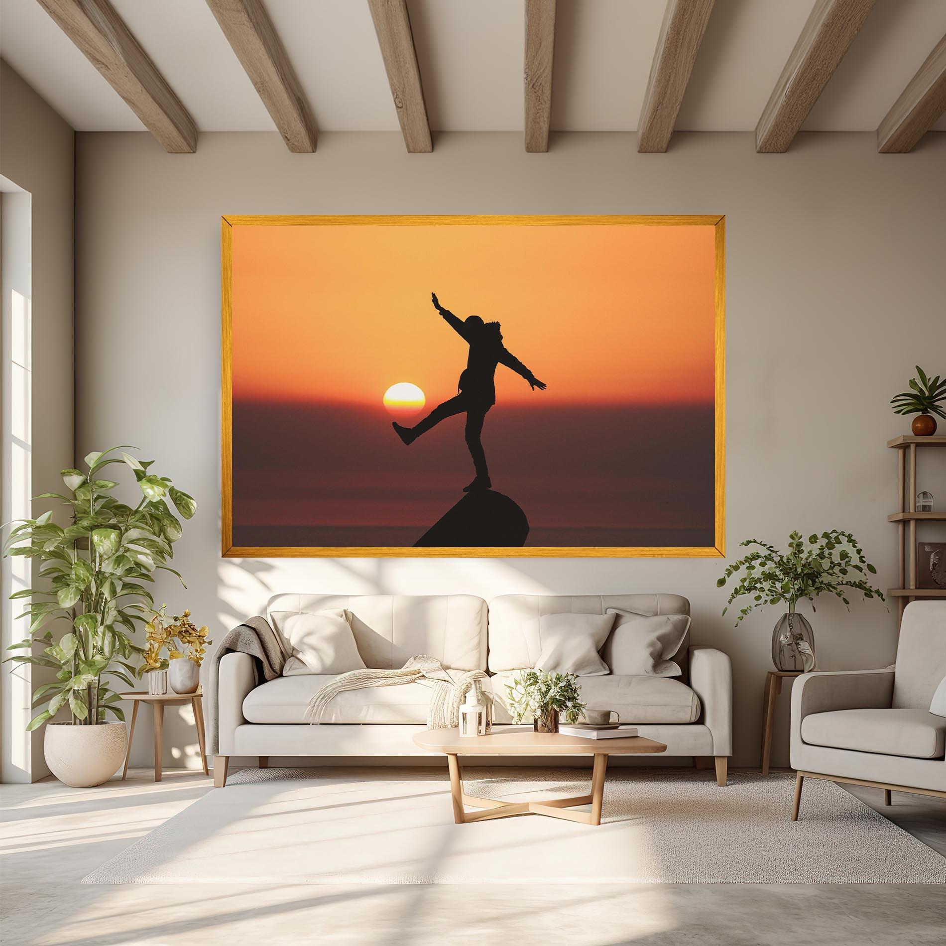 Leinwandbild Football With The Sun mockup 6