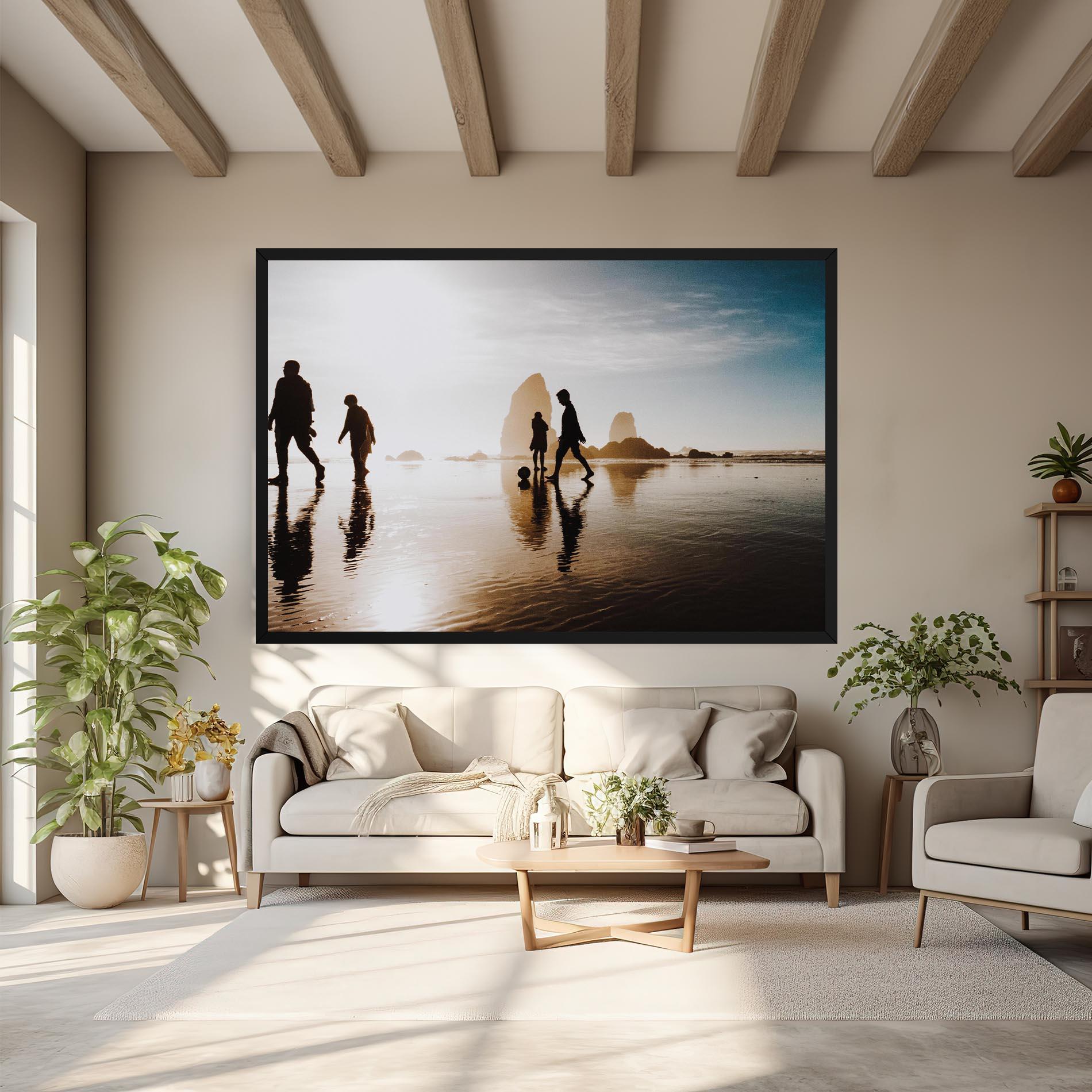 Leinwandbild Football On Water mockup 6