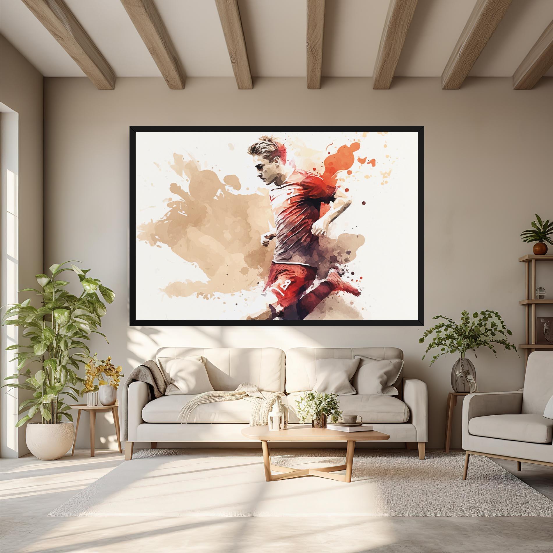 Leinwandbild Football Red Cream mockup 6