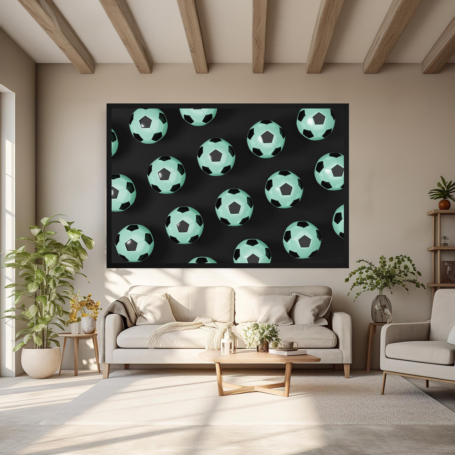 Leinwandbild Green Light Football mockup 6