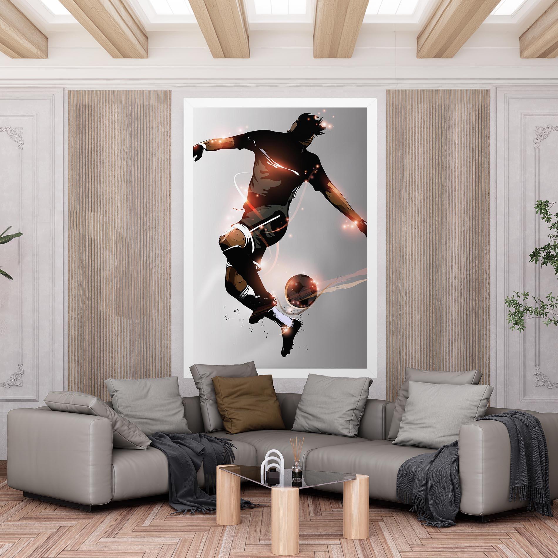 Leinwandbild Football Jump mockup 6