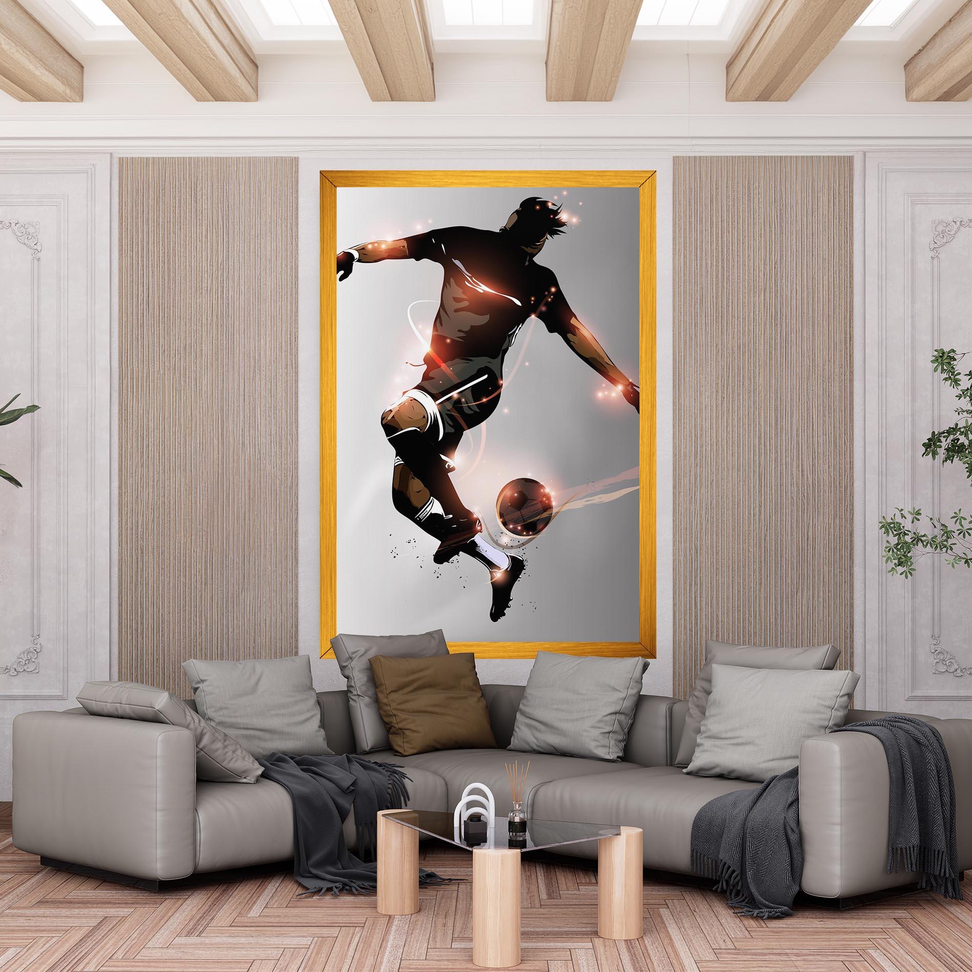 Leinwandbild Football Jump mockup 6