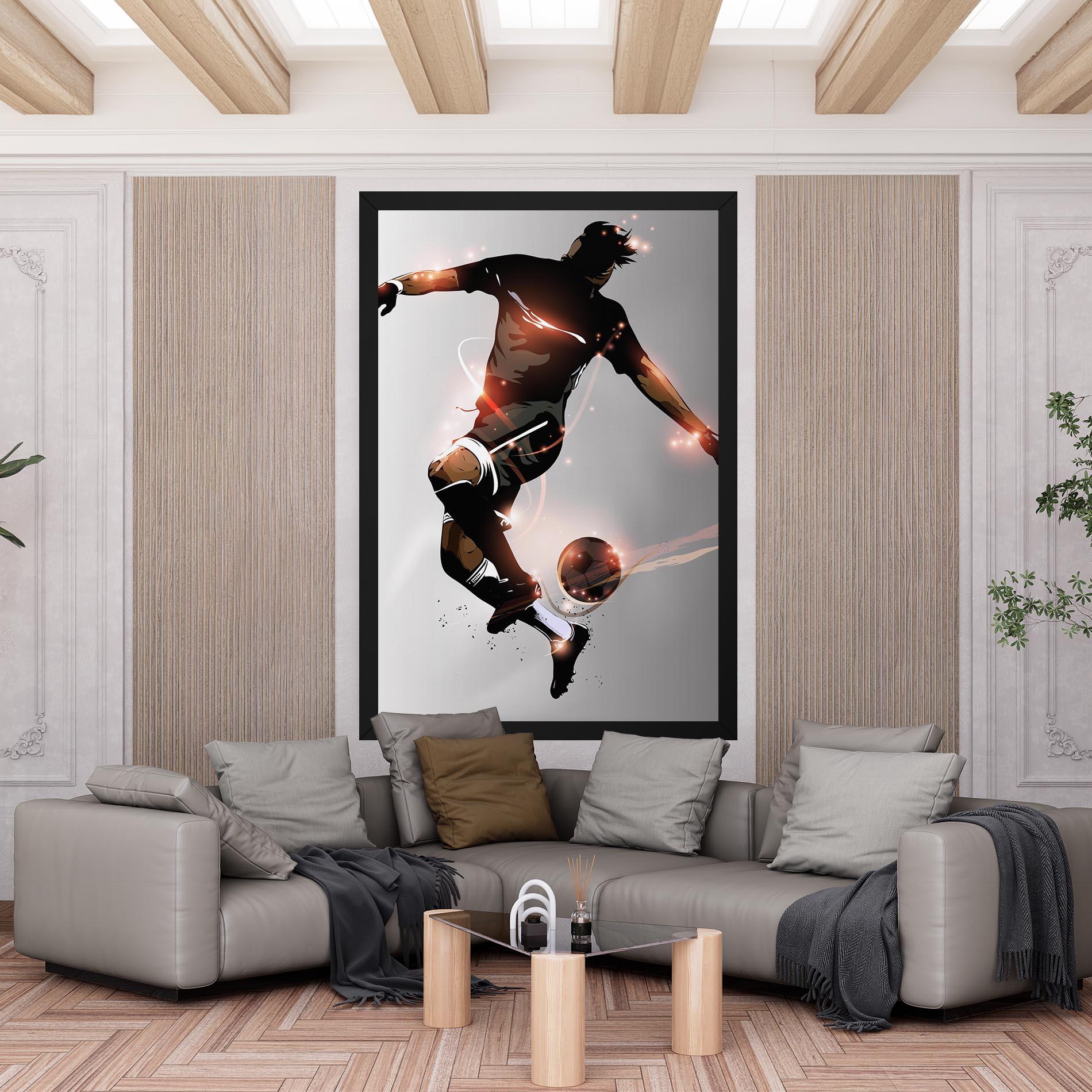 Leinwandbild Football Jump mockup 6