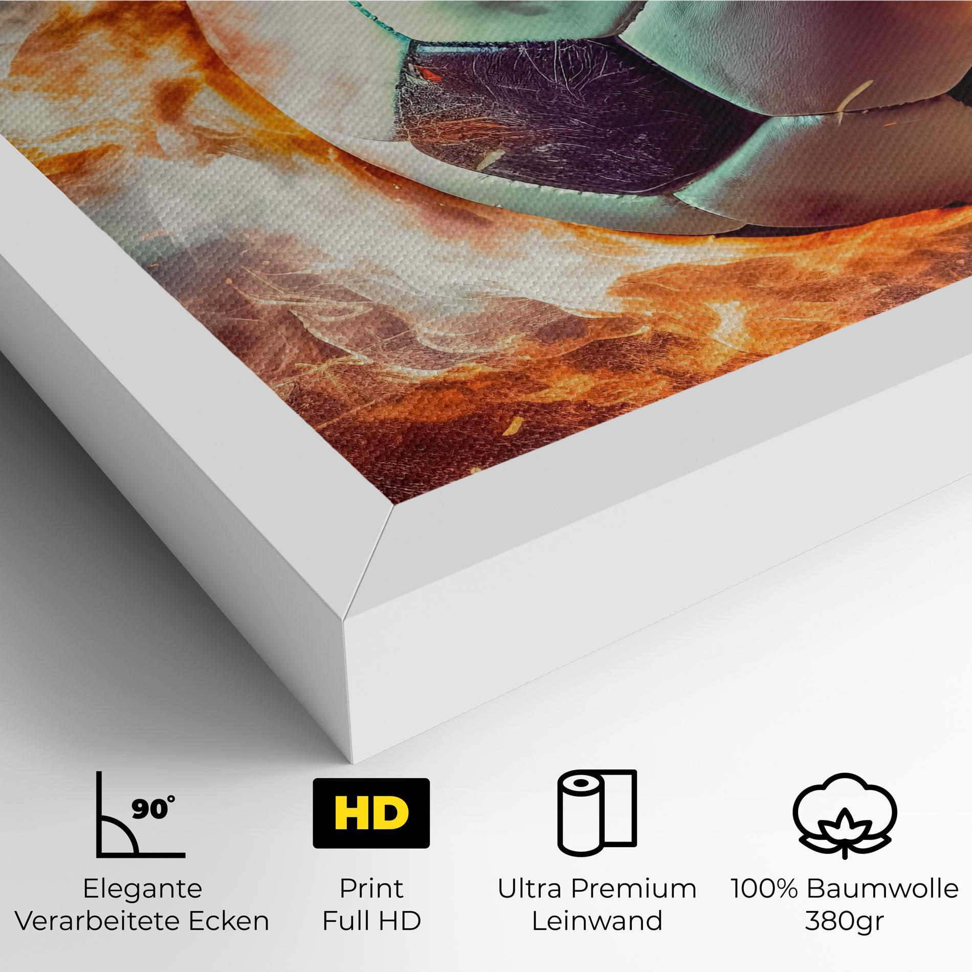 Leinwandbild Football Explosion mockup 4