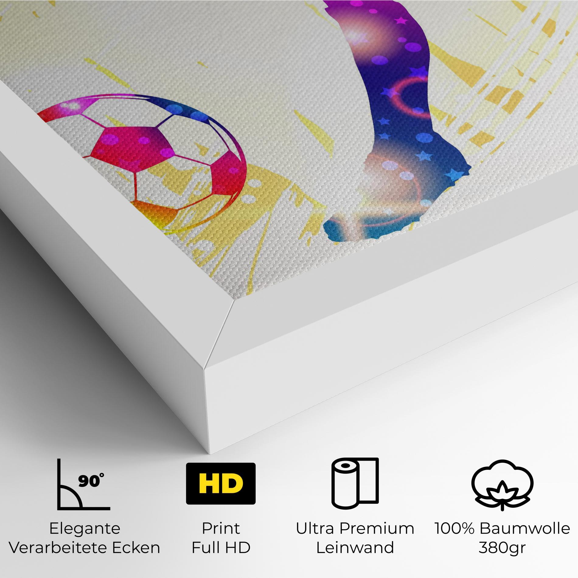 Leinwandbild Football Gold Art mockup 4