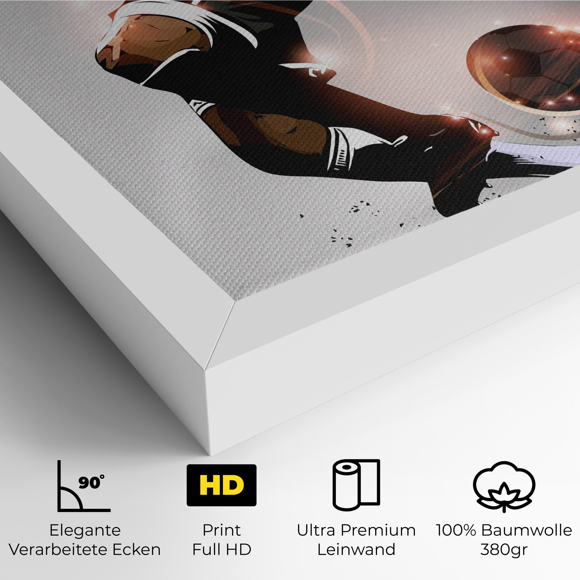 Leinwandbild Football Jump mockup 4