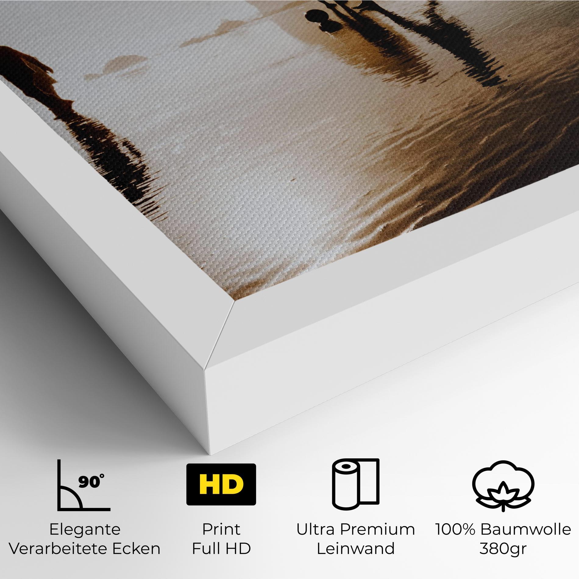 Leinwandbild Football On Water mockup 4