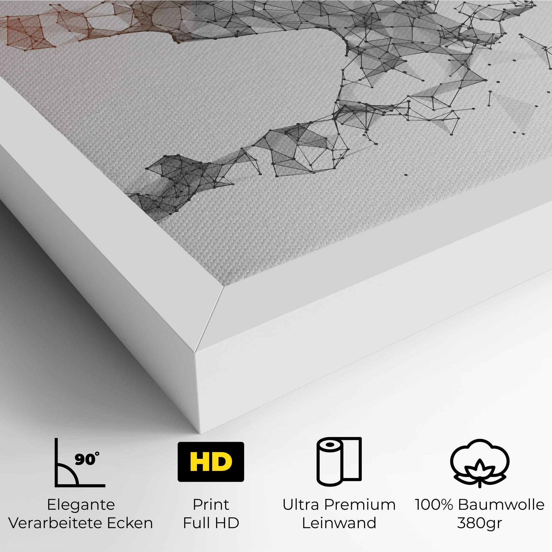 Leinwandbild Football Orange Ball mockup 4