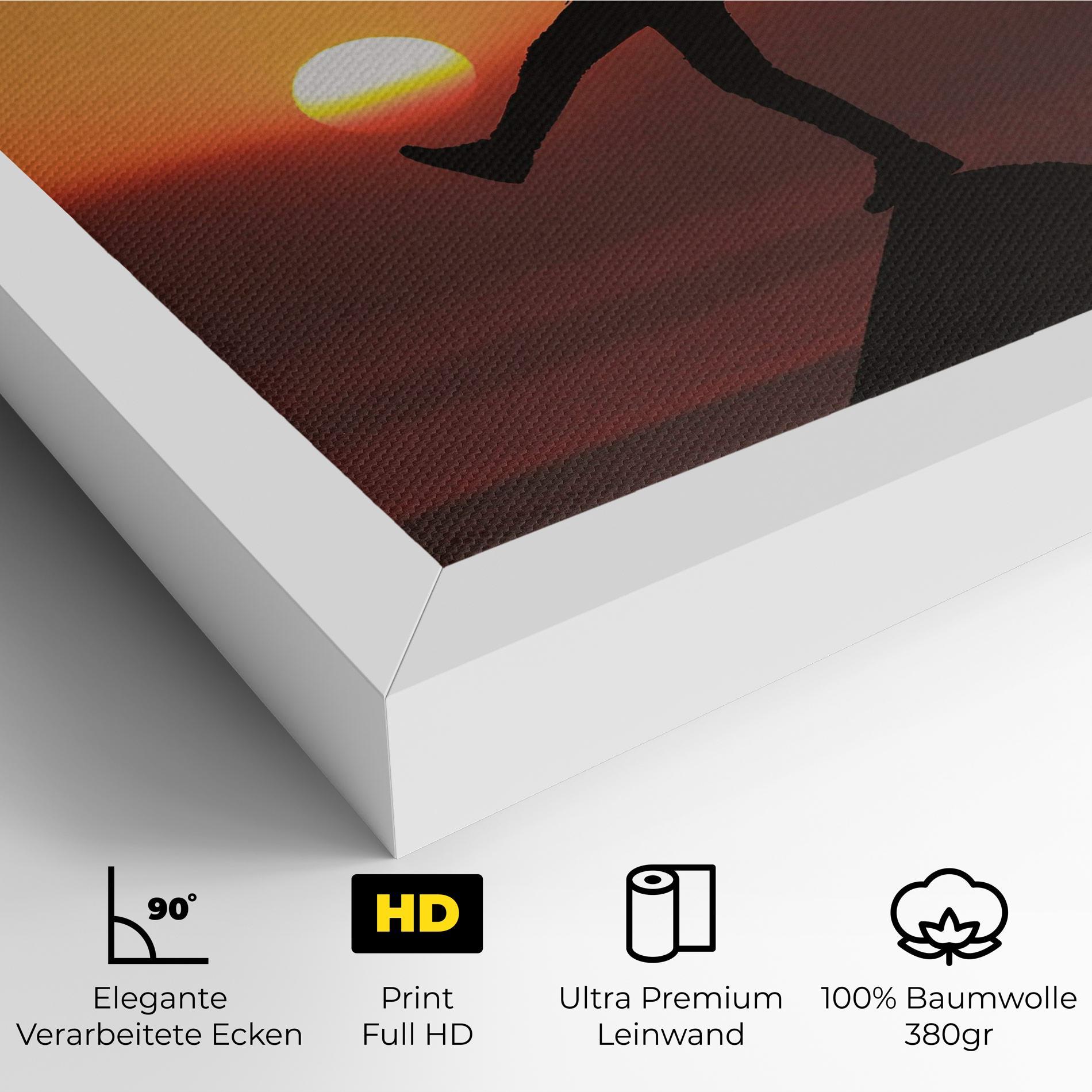 Leinwandbild Football With The Sun mockup 4