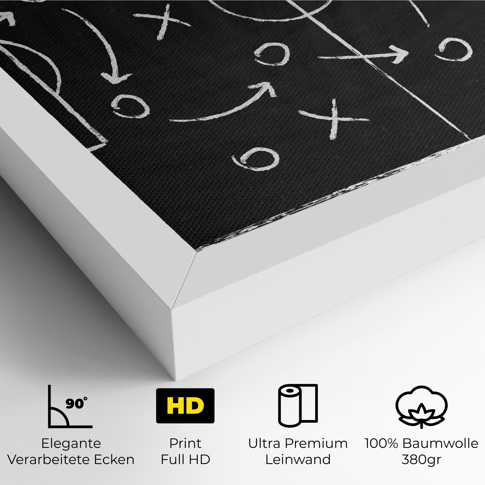 Leinwandbild Grey Board Football mockup 4