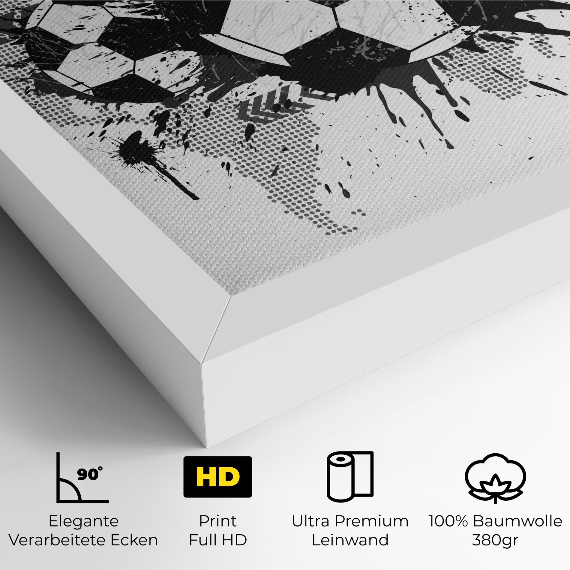 Leinwandbild Grey Foodball mockup 4