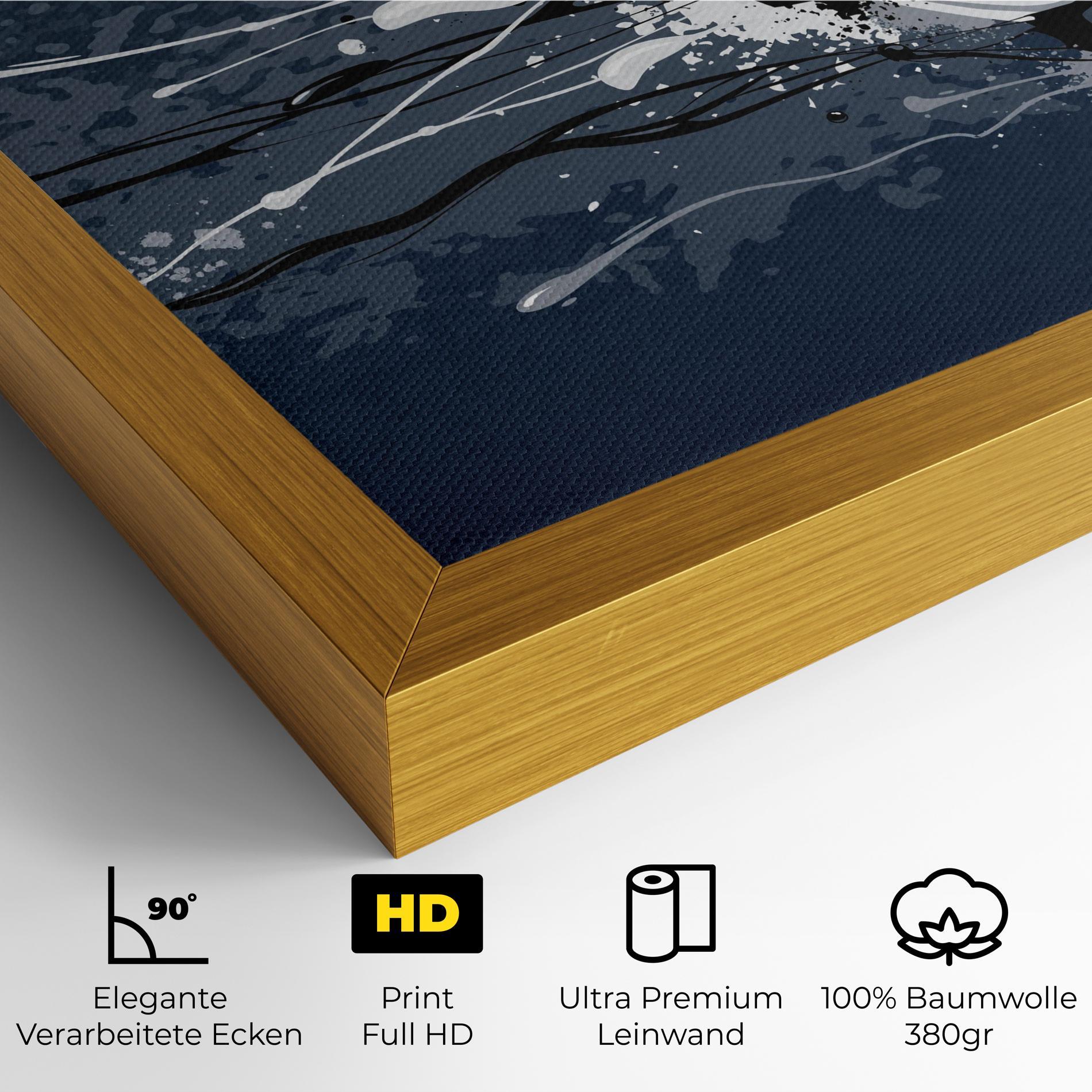 Leinwandbild Blue Football mockup 4