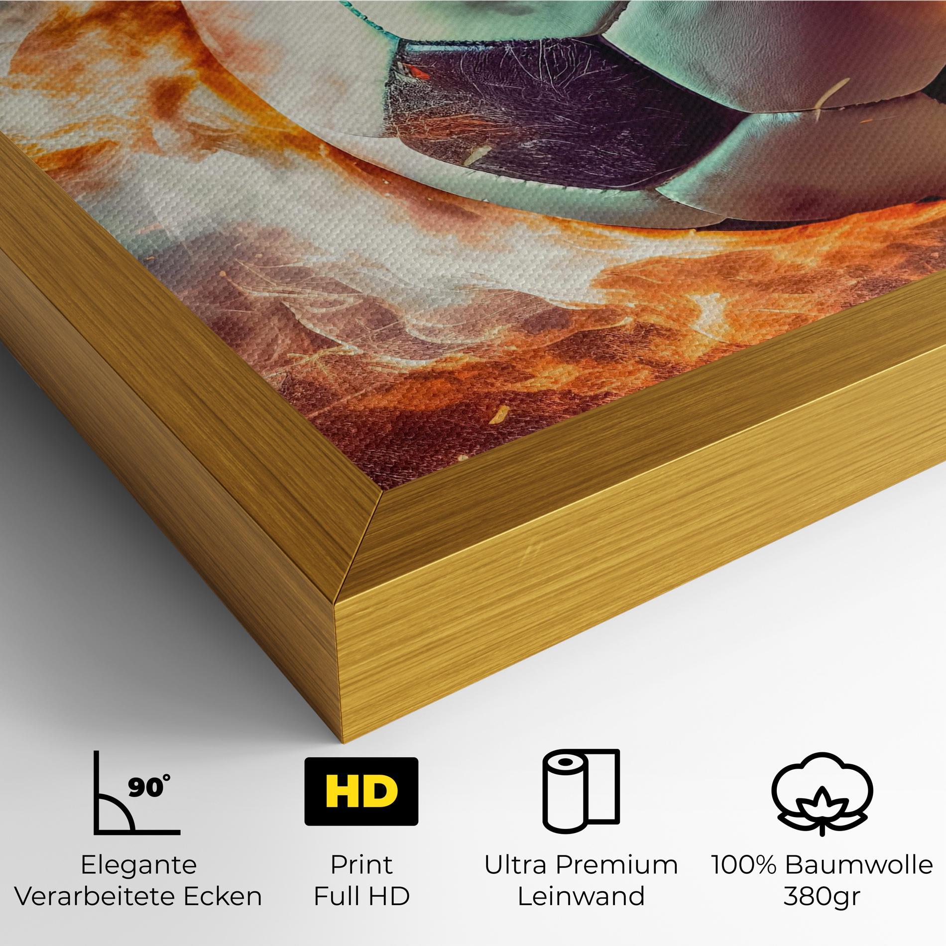 Leinwandbild Football Explosion mockup 4