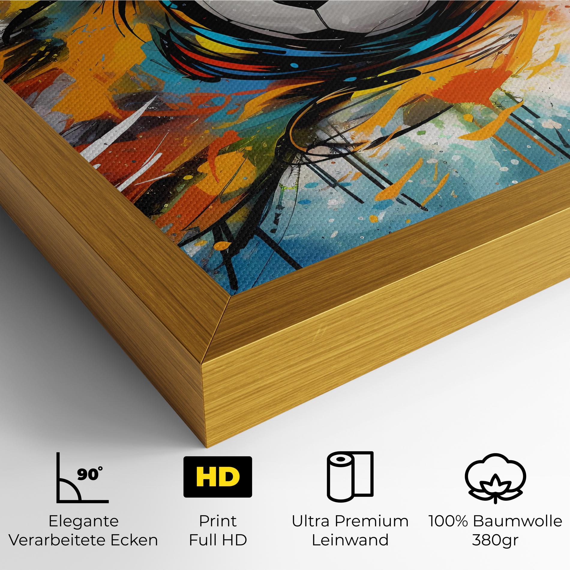 Leinwandbild Football Flight Graffiti mockup 4