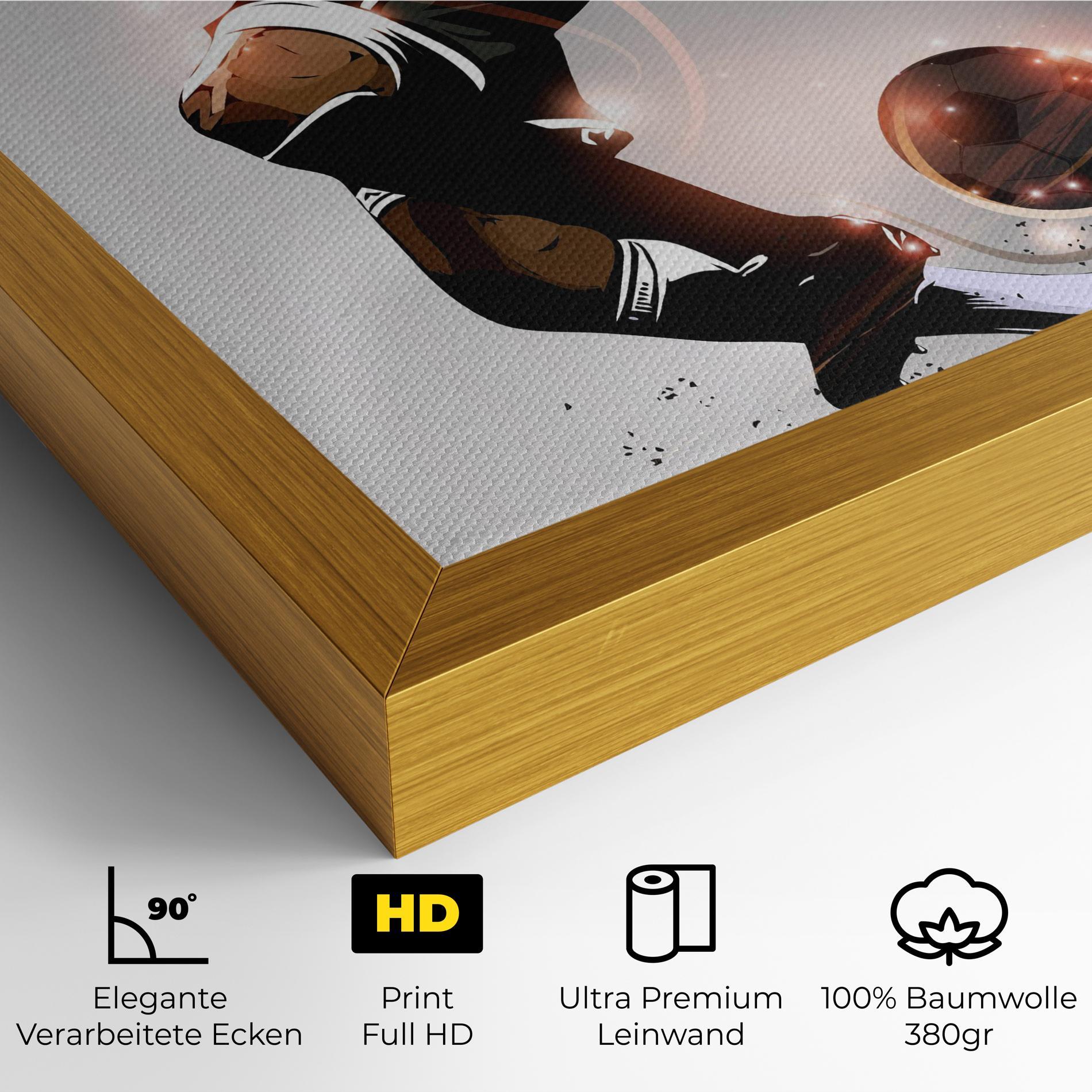 Leinwandbild Football Jump mockup 4