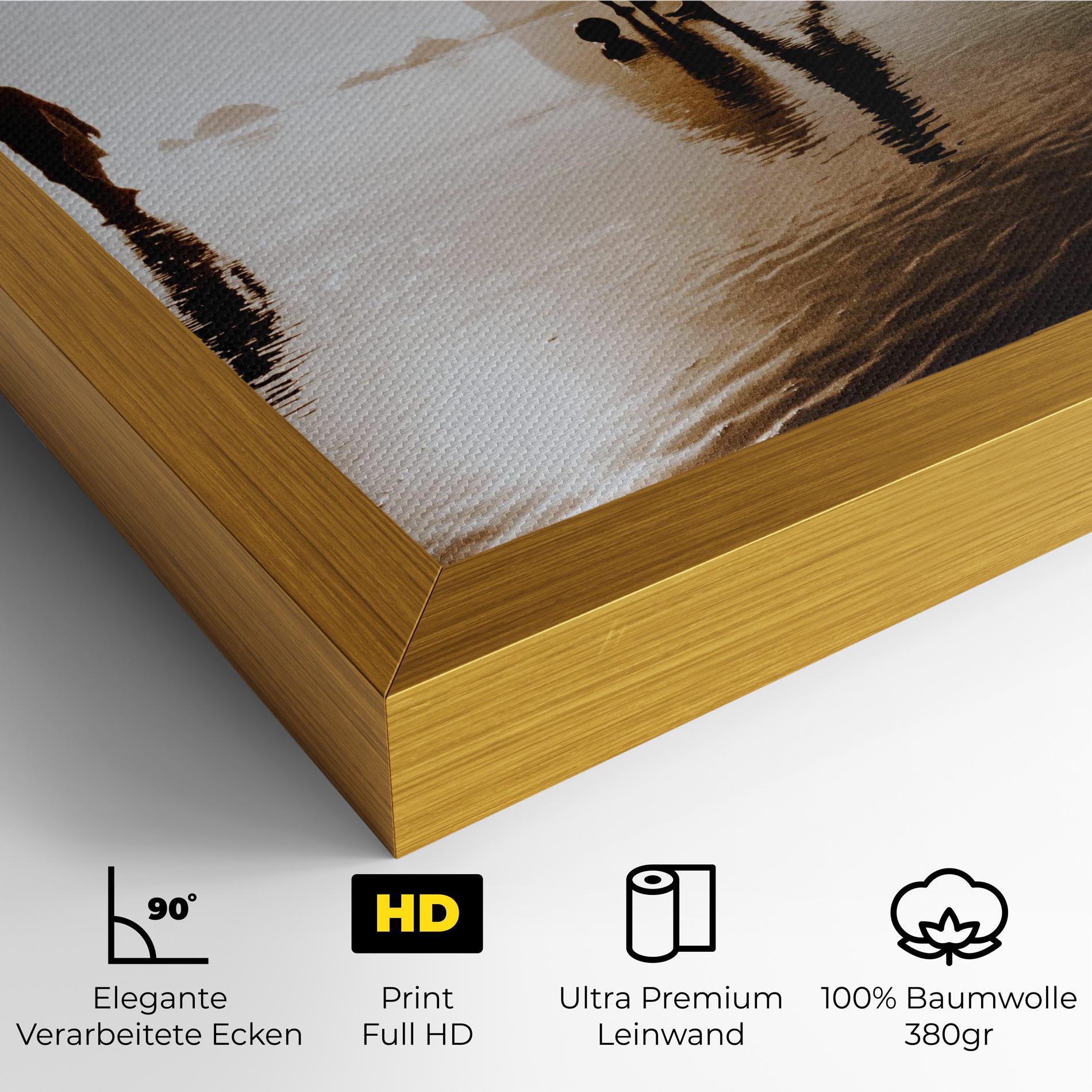 Leinwandbild Football On Water mockup 4