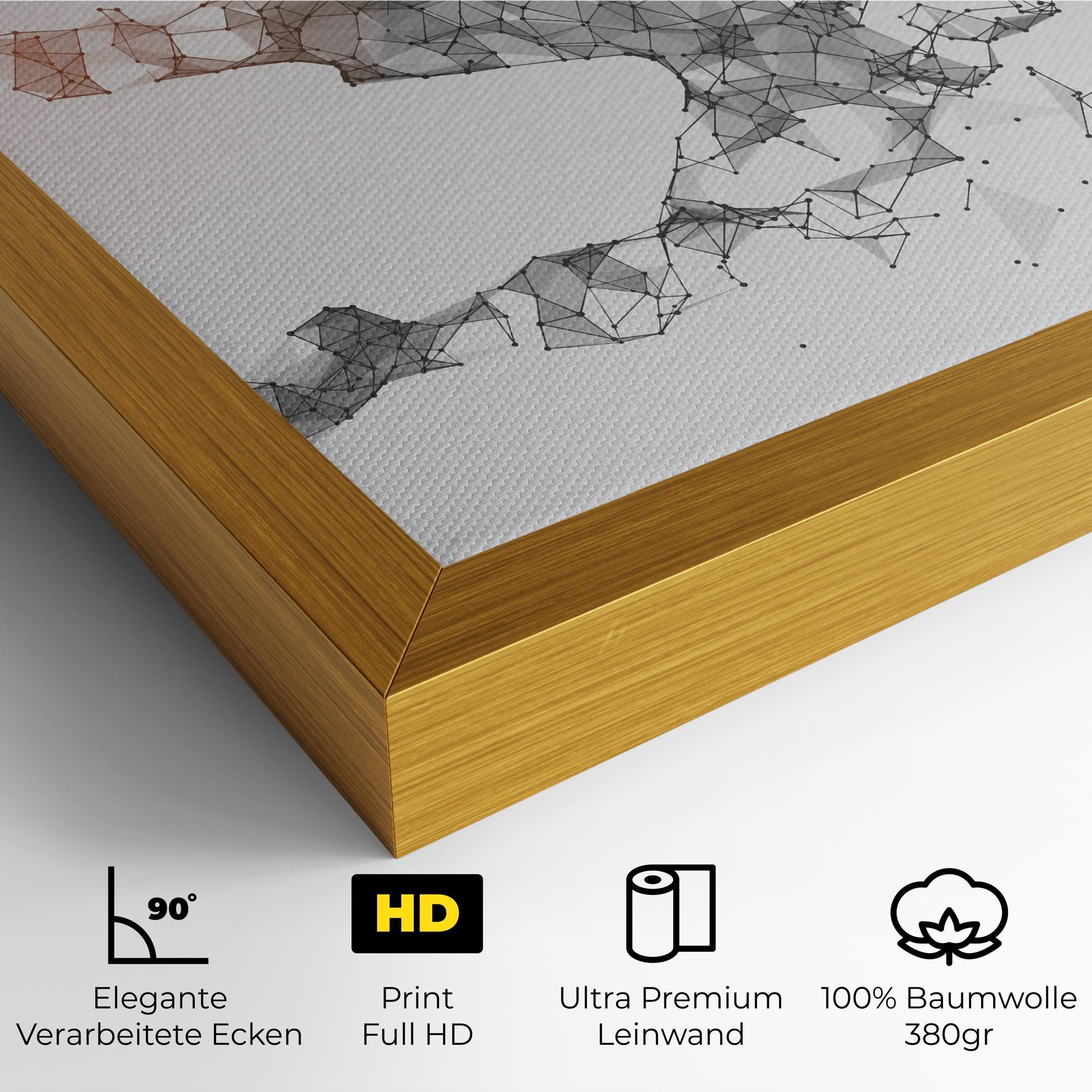 Leinwandbild Football Orange Ball mockup 4