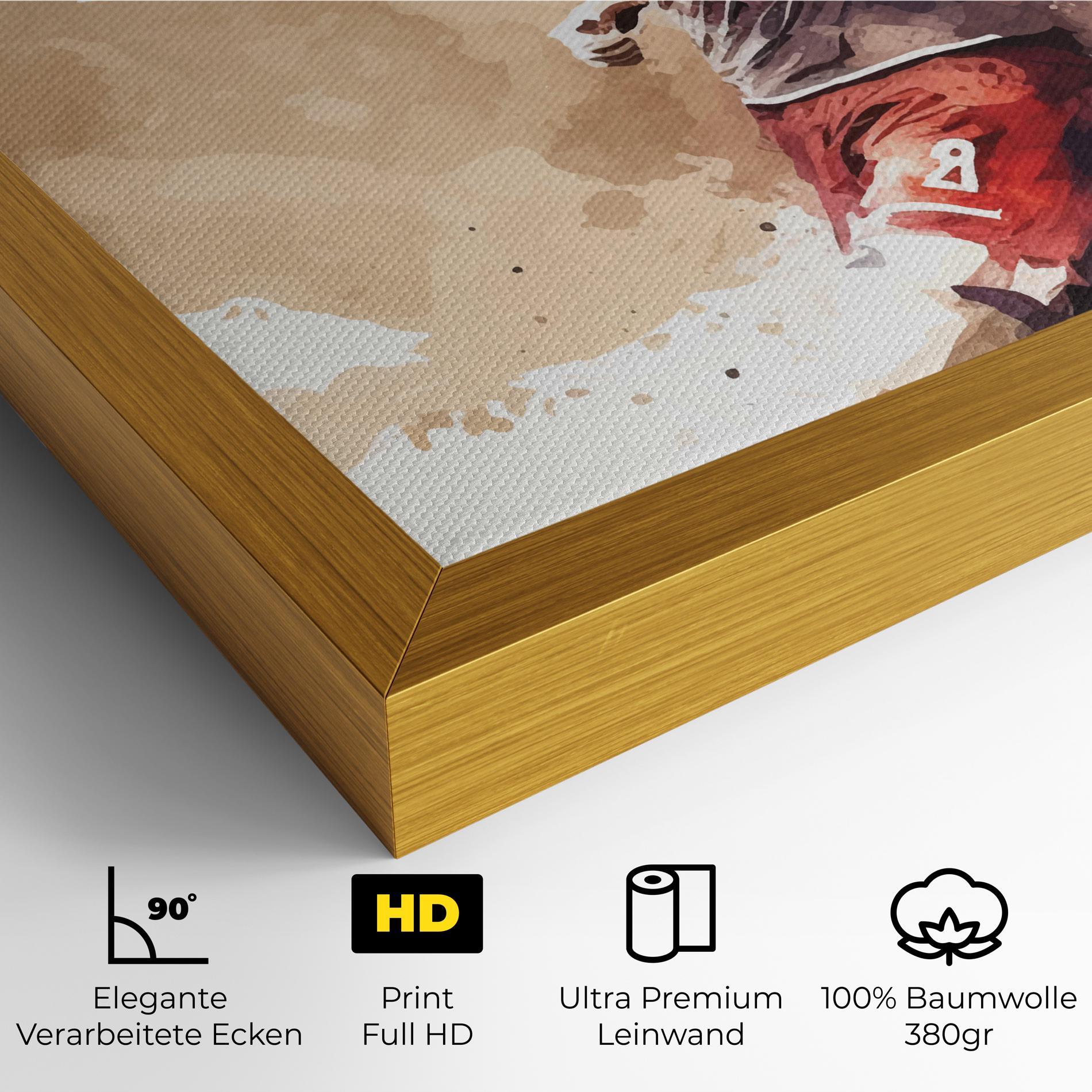 Leinwandbild Football Red Cream mockup 4