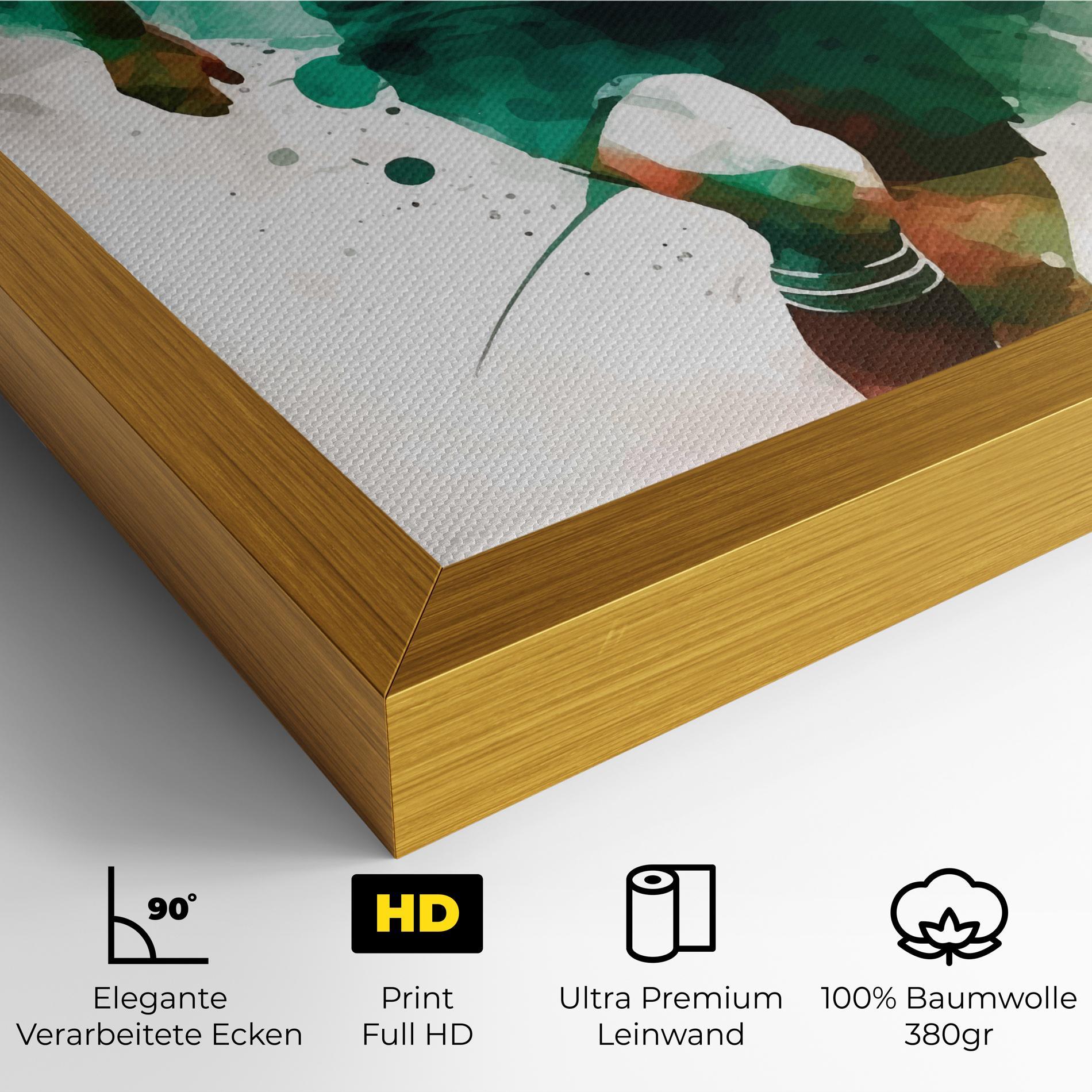 Leinwandbild Green Football mockup 4