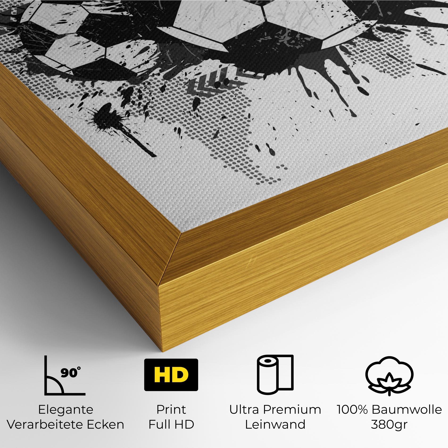 Leinwandbild Grey Foodball mockup 4