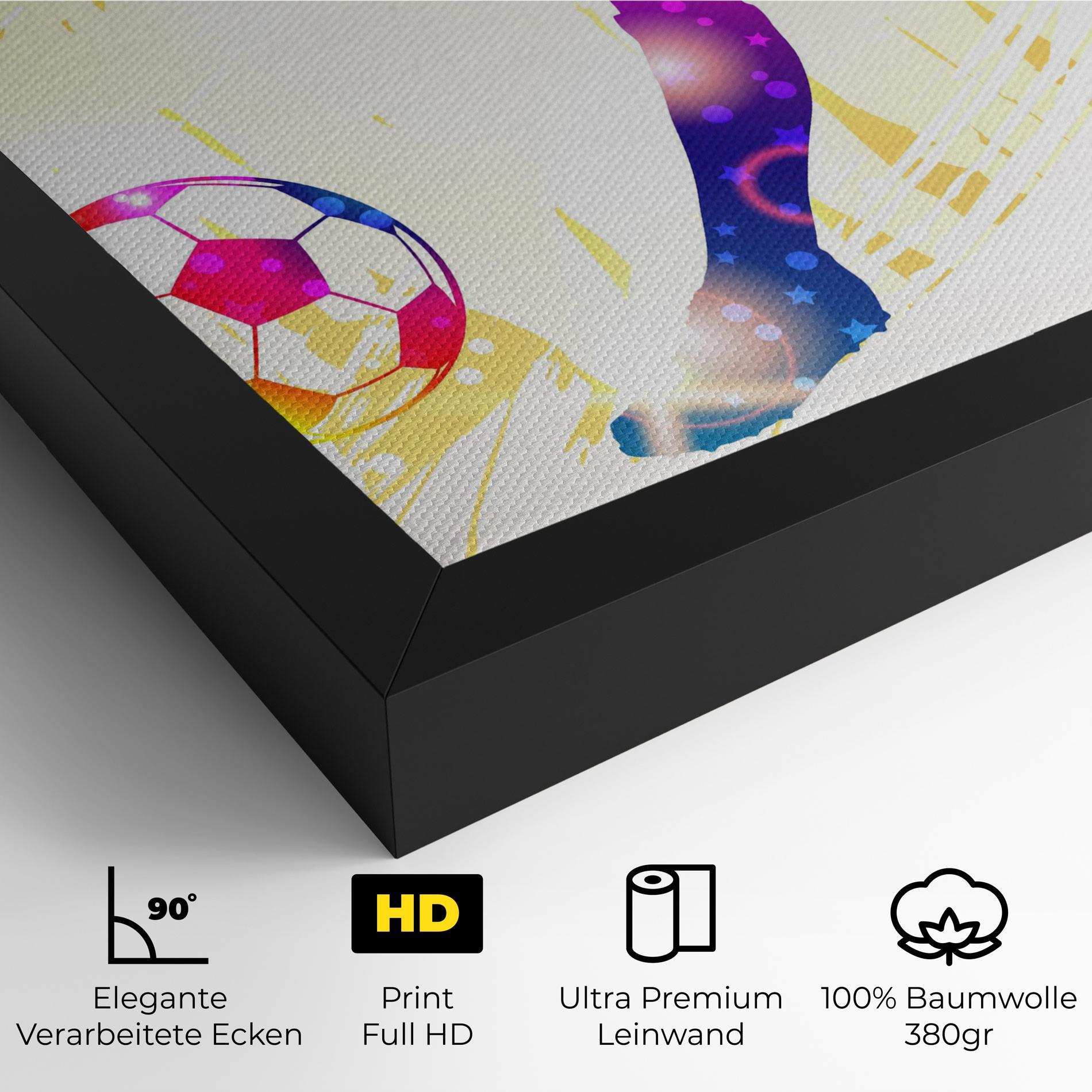 Leinwandbild Football Gold Art mockup 4